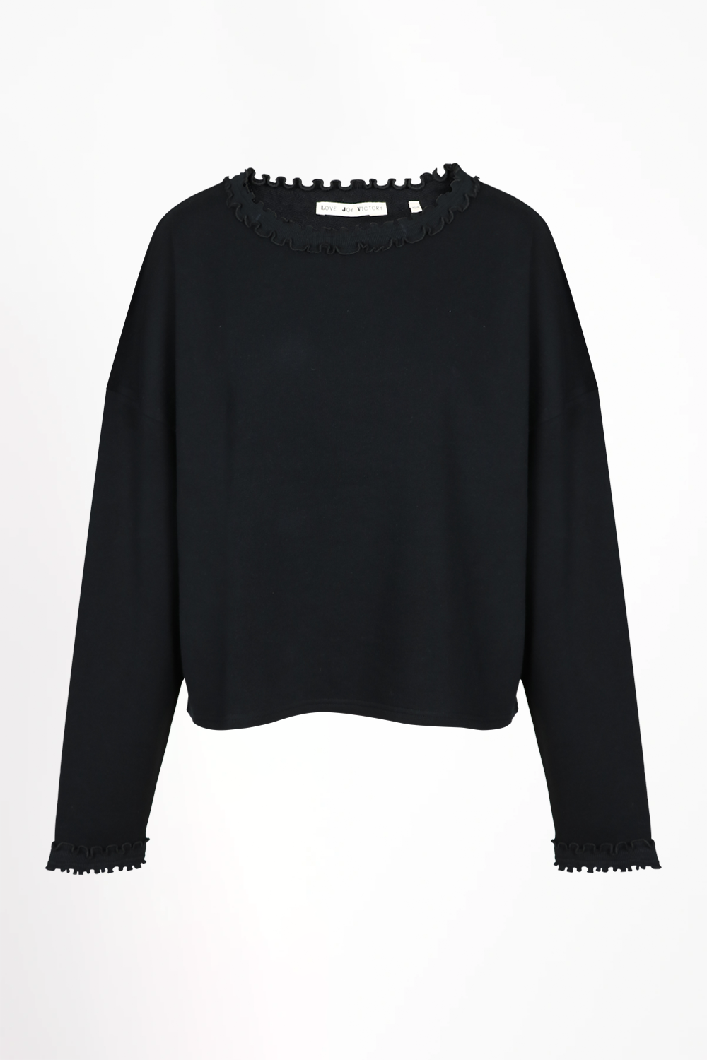 Sweatshirt mit gewellter Rüschenkante Viola