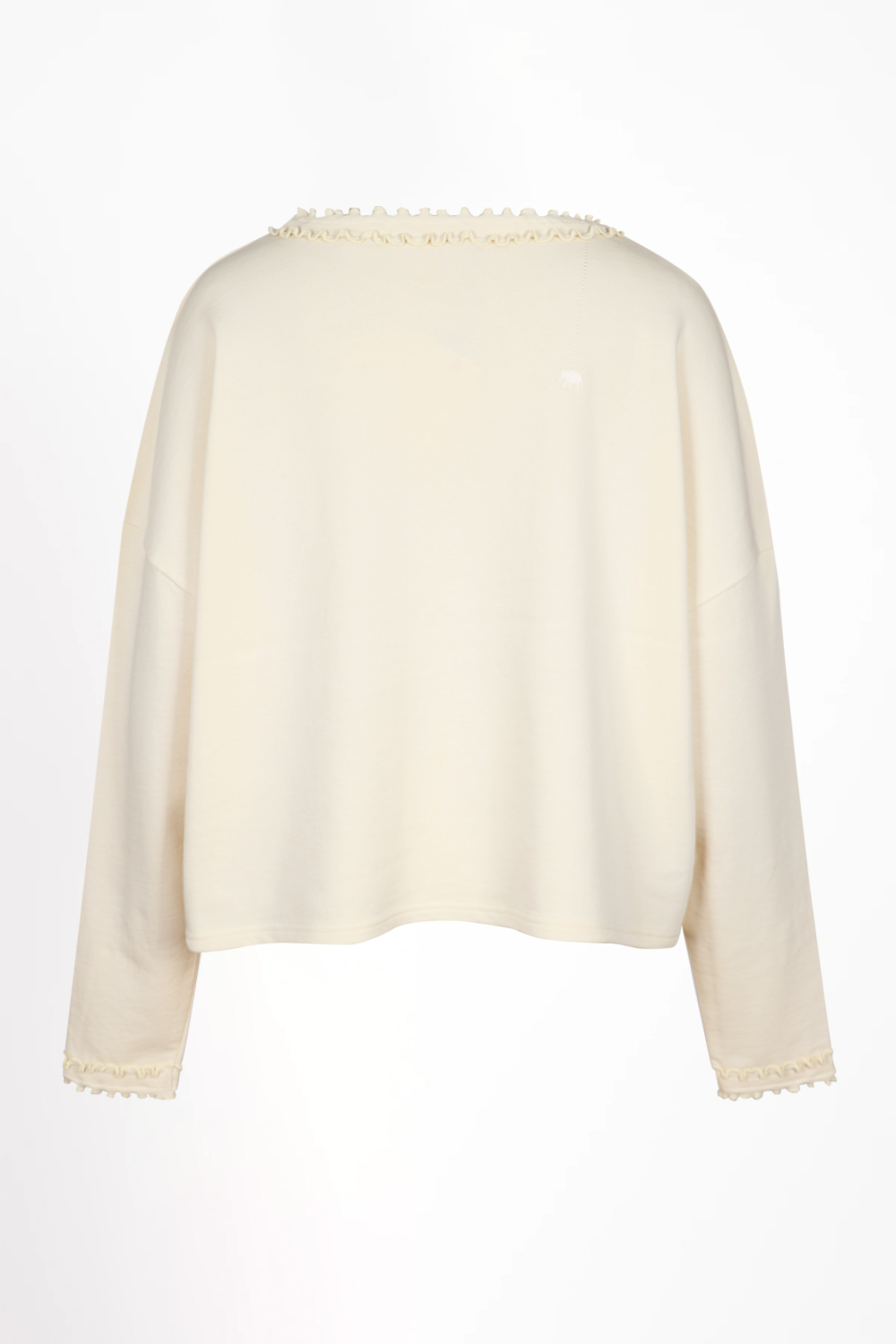 Sweatshirt mit gewellter Rüschenkante Viola