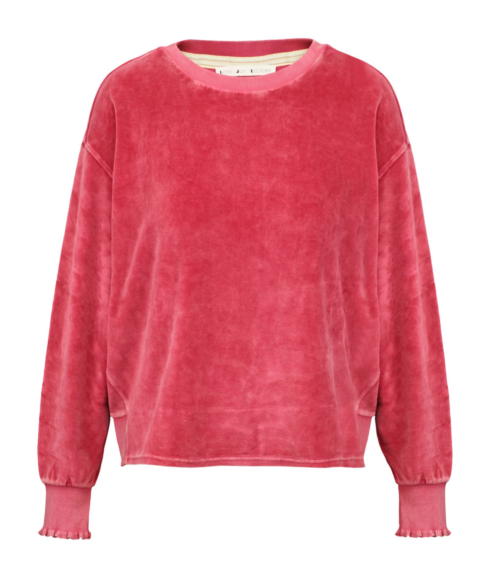 Velvet SWEATSHIRT ROSE - Love Joy Victory