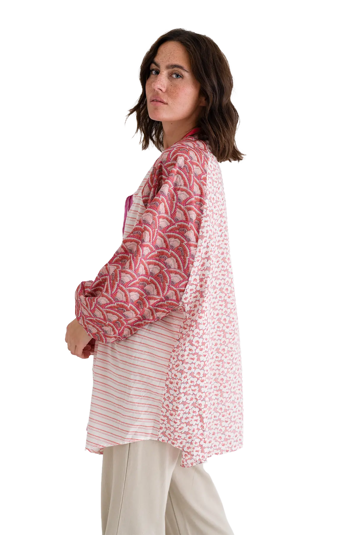RE - BIRTH PATCHWORK BLUSE PEONIA - Love Joy Victory