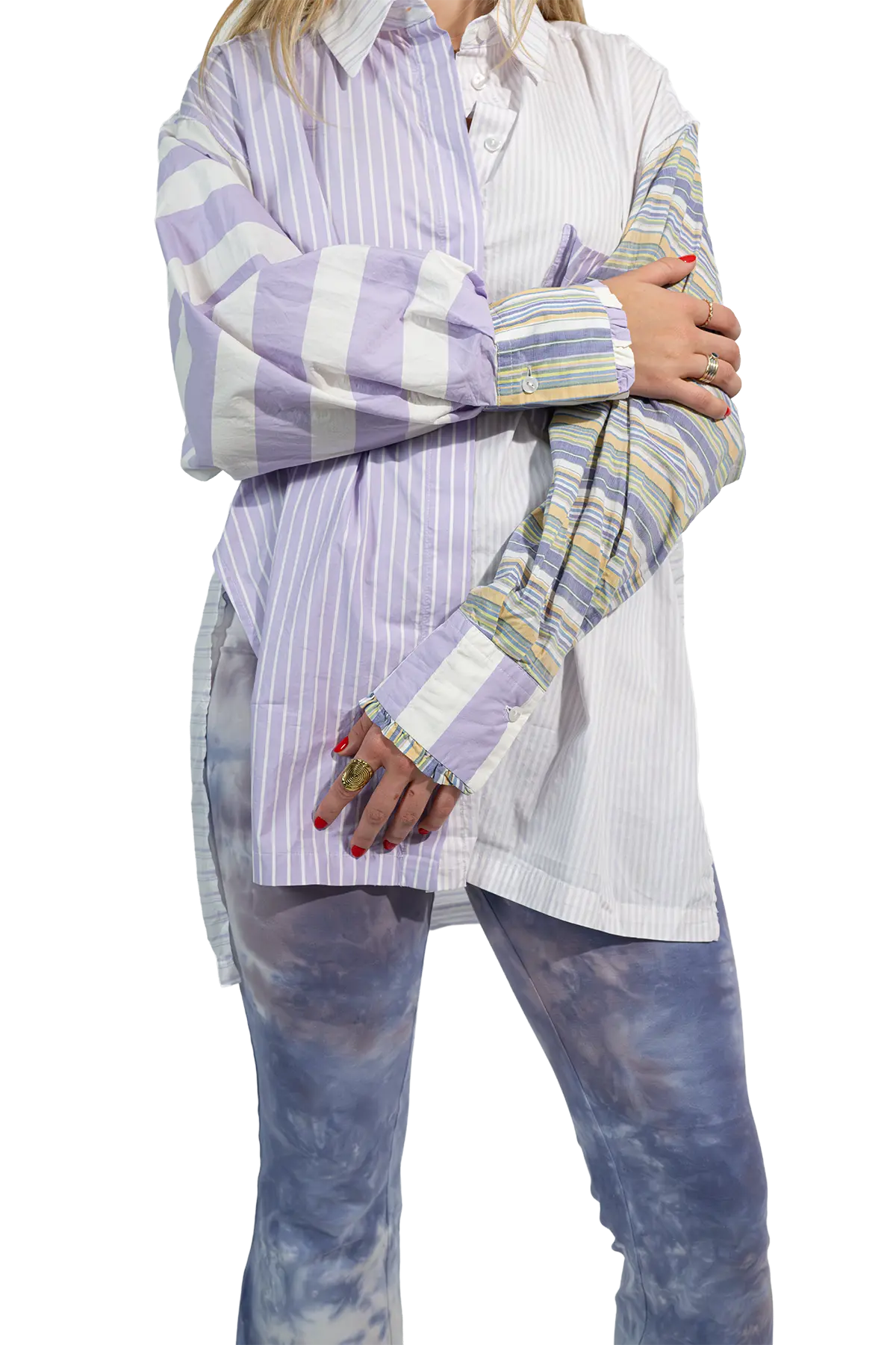 RE - BIRTH PATCHWORK BLUSE Strelitza - Love Joy Victory