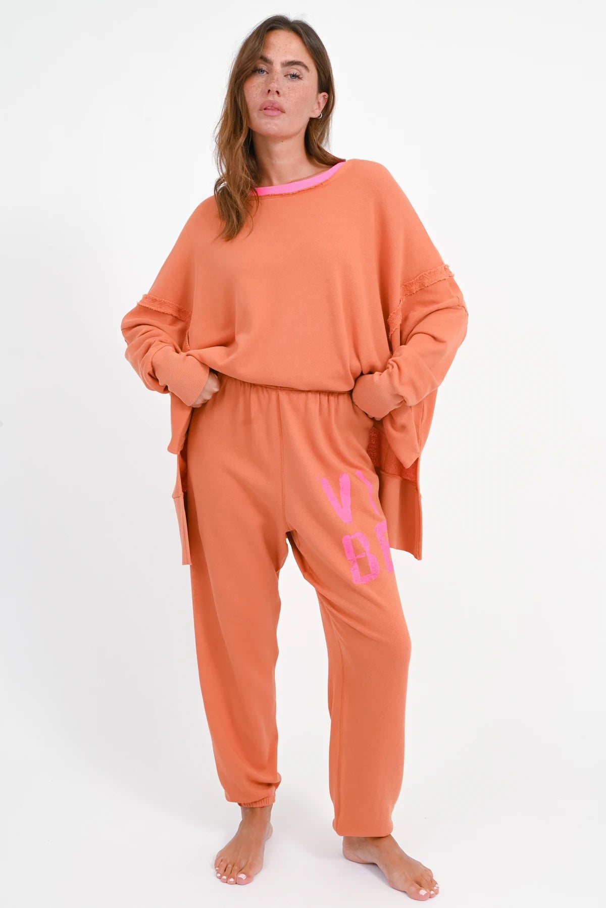 Sweat-shirt oversize Kriz (modèle gris chiné manquant)