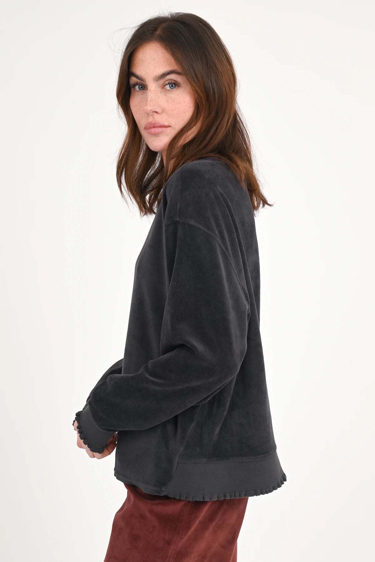 Velvet Sweatshirt Rose