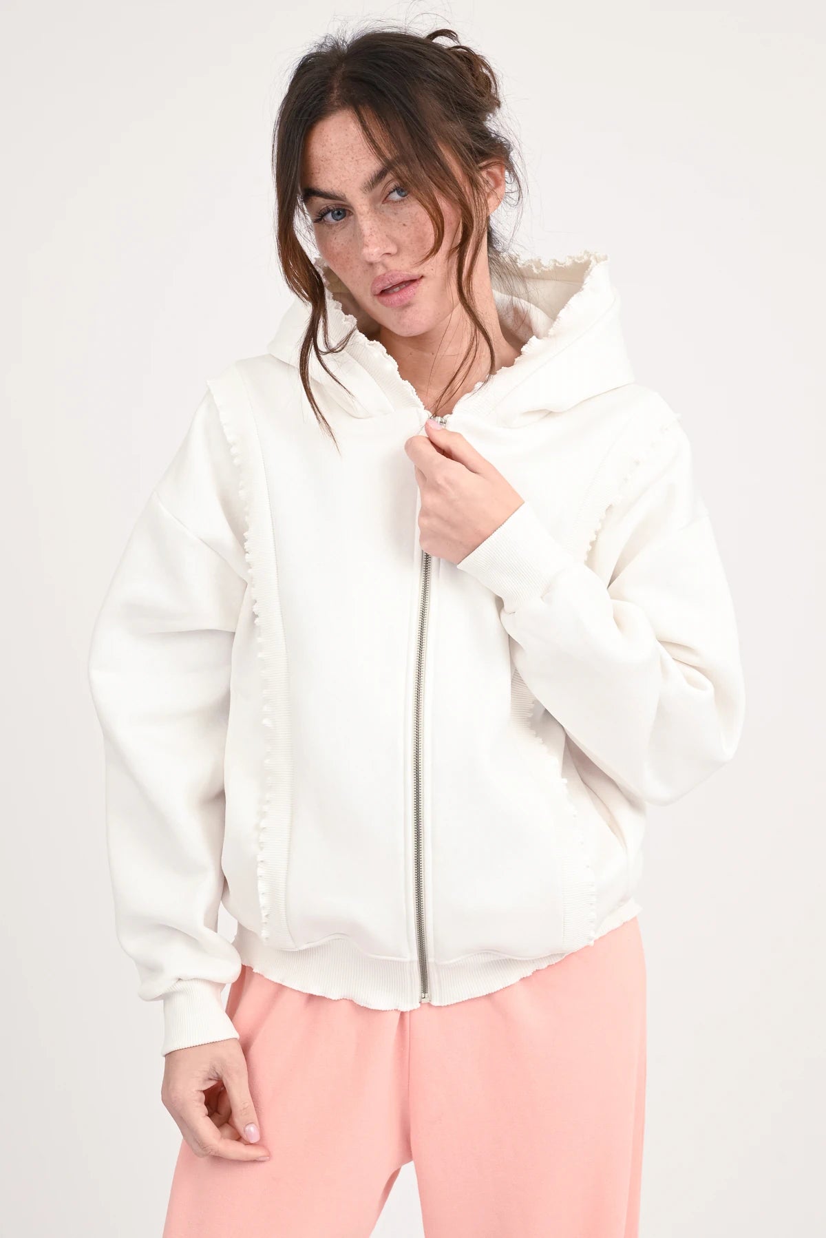 Sweatjacke mit Rüschen Saly
