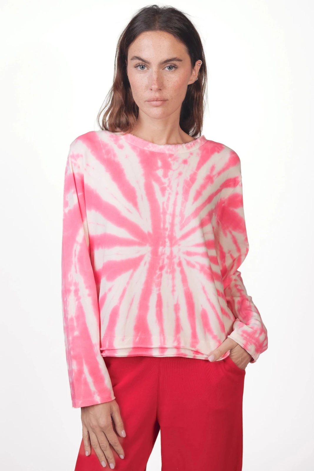 Batik Langarmshirt Maybell - Love Joy Victory