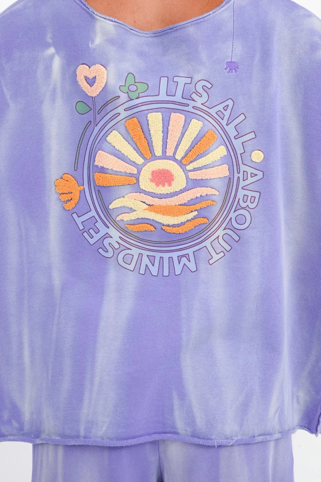 Batik Sweatshirt mit Print - und Stickerei Hilda - Love Joy Victory