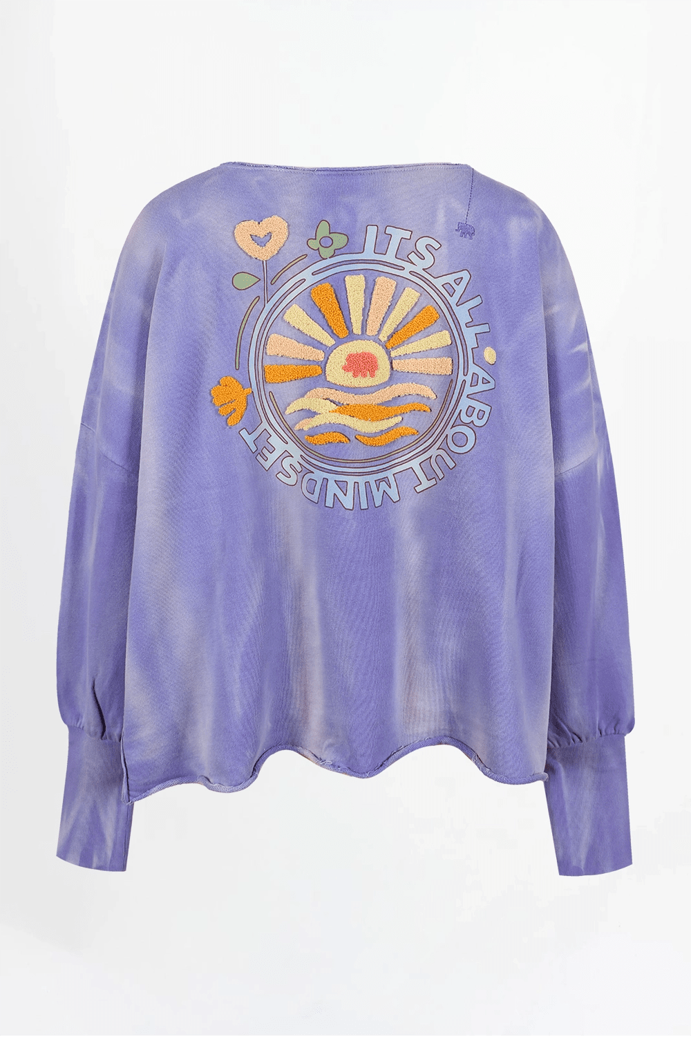 Batik Sweatshirt mit Print - und Stickerei Hilda - Love Joy Victory