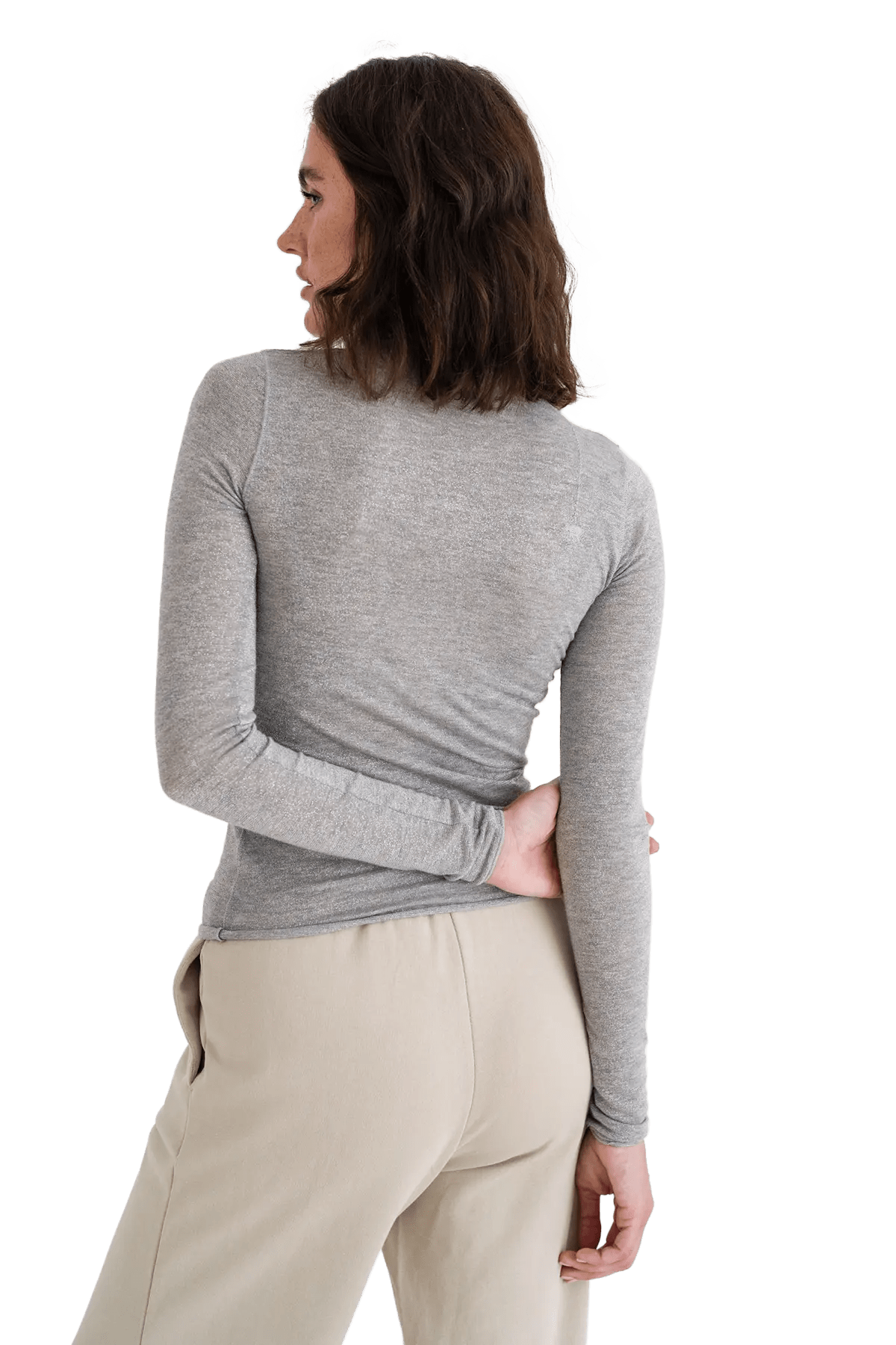 Glitter Langarmshirt mit Rollkragen Agena - Love Joy Victory