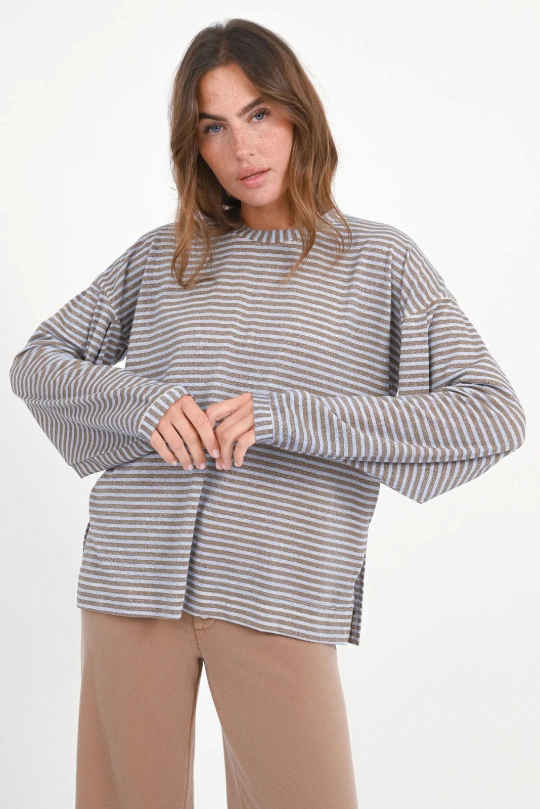 Glitter Langarmshirt mit Streifen Titree - Love Joy Victory