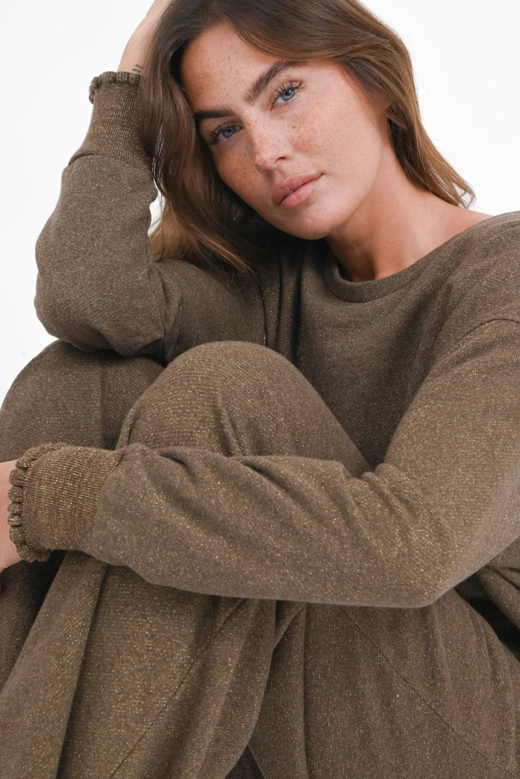 Glitter Sweatshirt Rose - Love Joy Victory