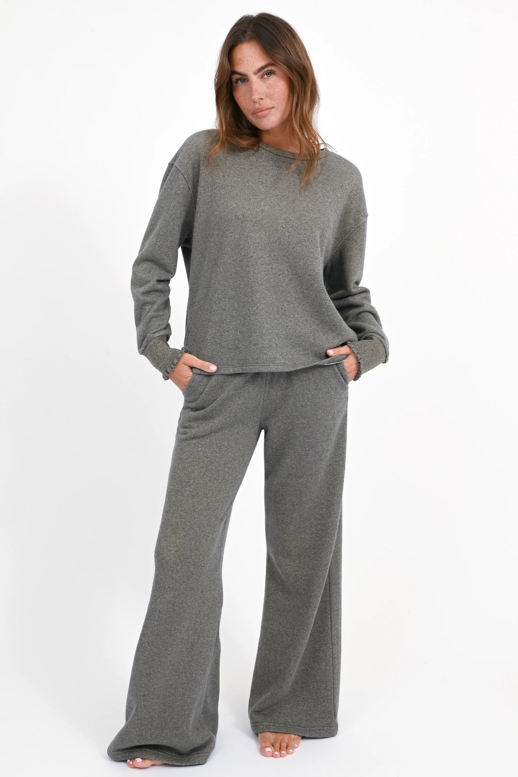 Glitter Sweatshirt Rose - Love Joy Victory