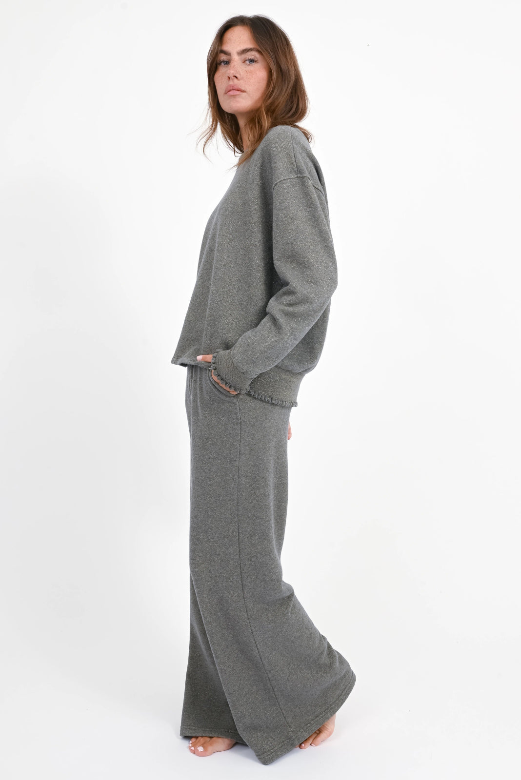 Glitter Sweatshirt Rose - Love Joy Victory