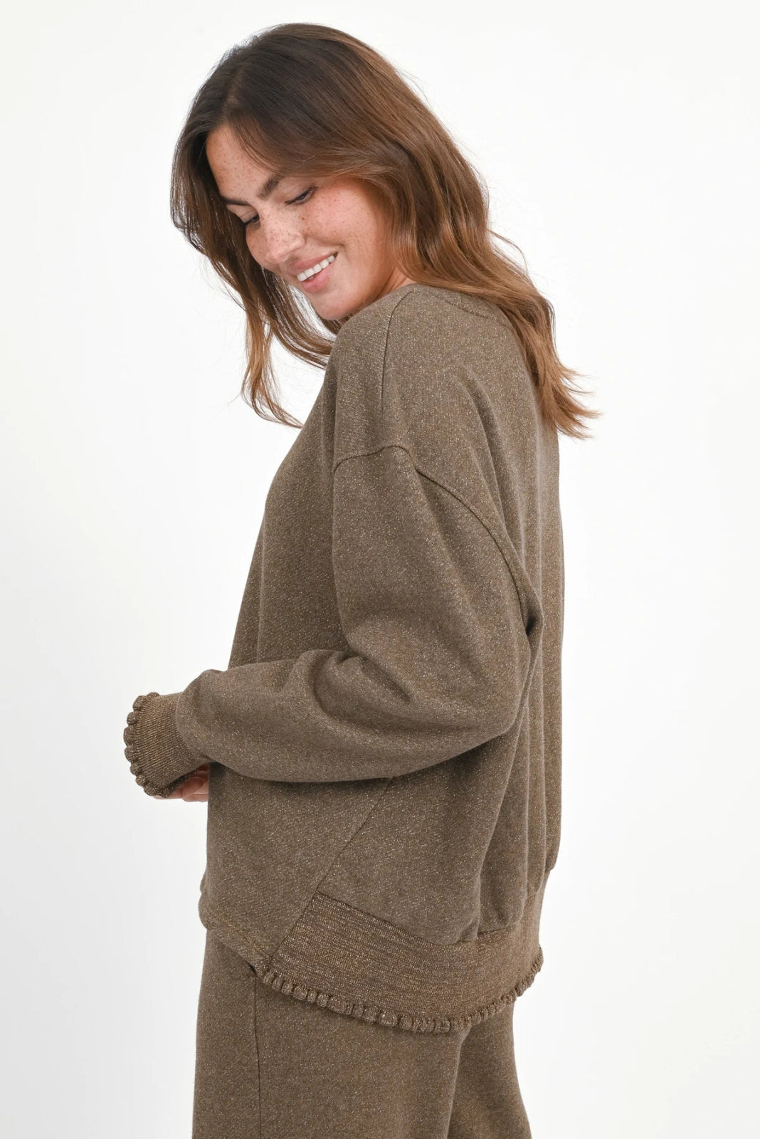 Glitter Sweatshirt Rose - Love Joy Victory