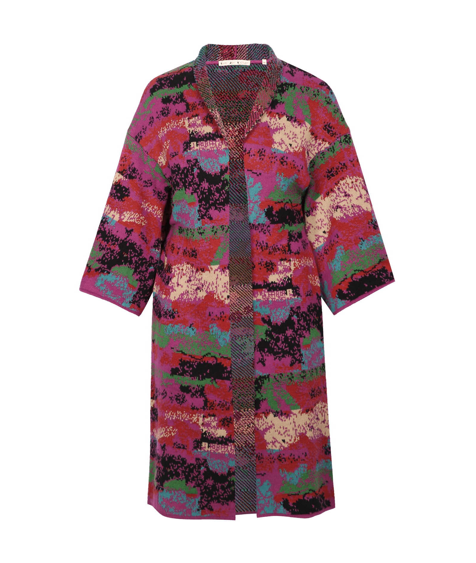 Jacquard Strickmantel - Love Joy Victory
