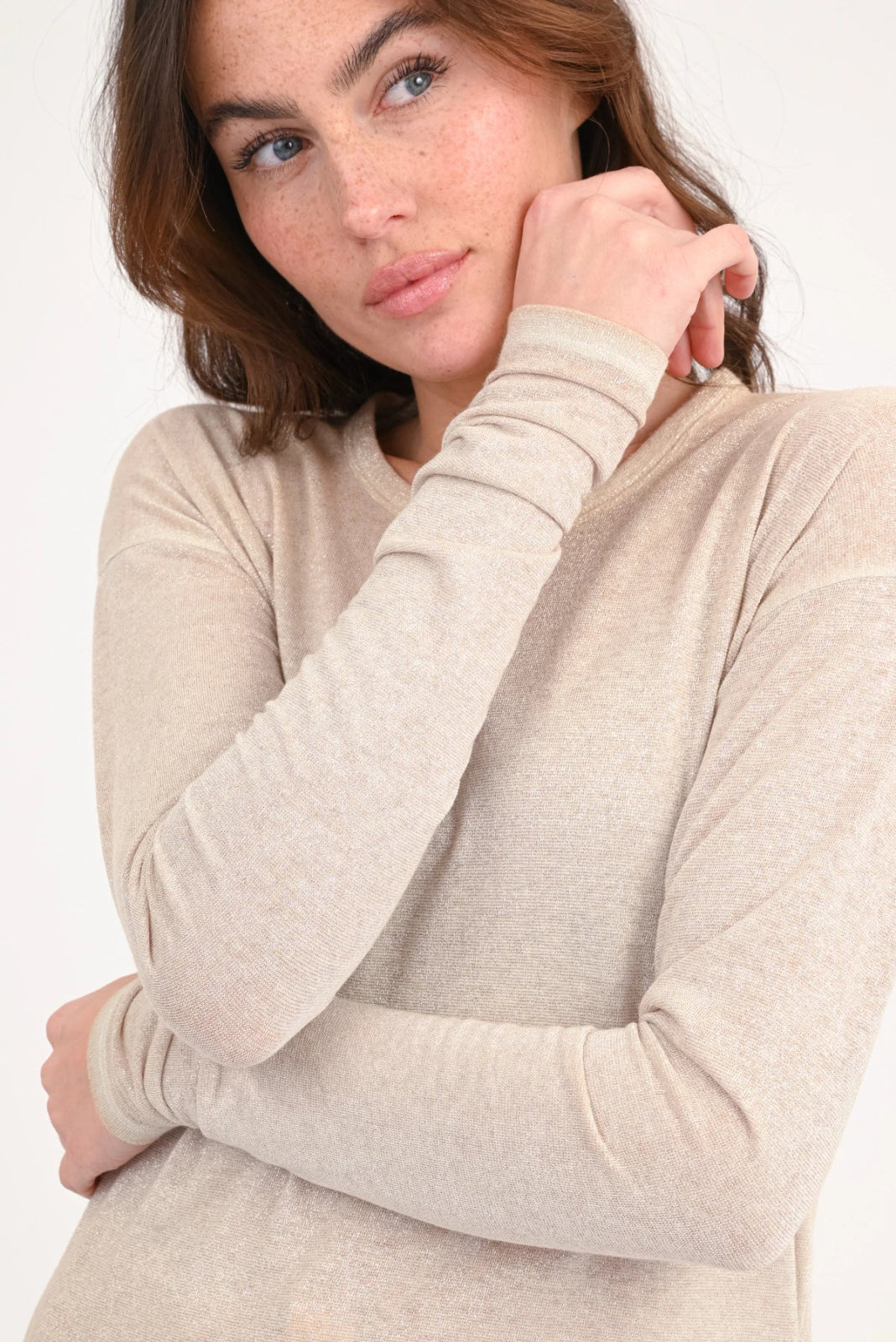 Langarmshirt Glitter Alania - Love Joy Victory