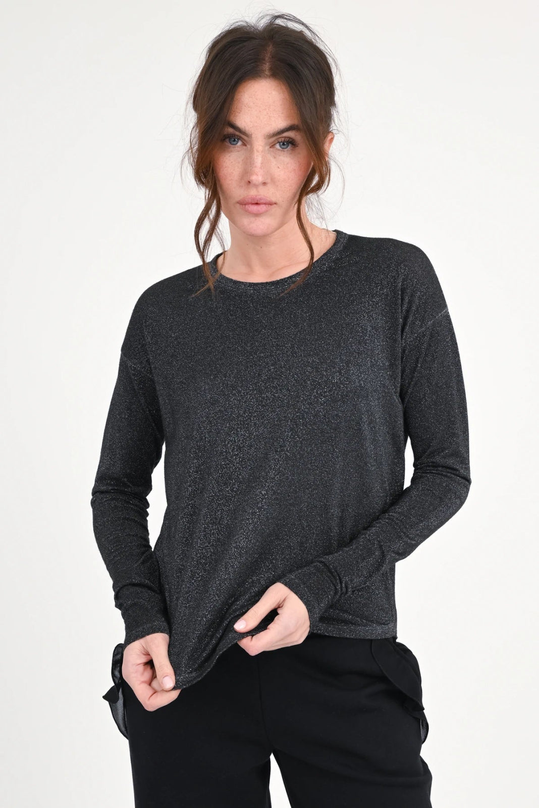 Langarmshirt Glitter Alania - Love Joy Victory