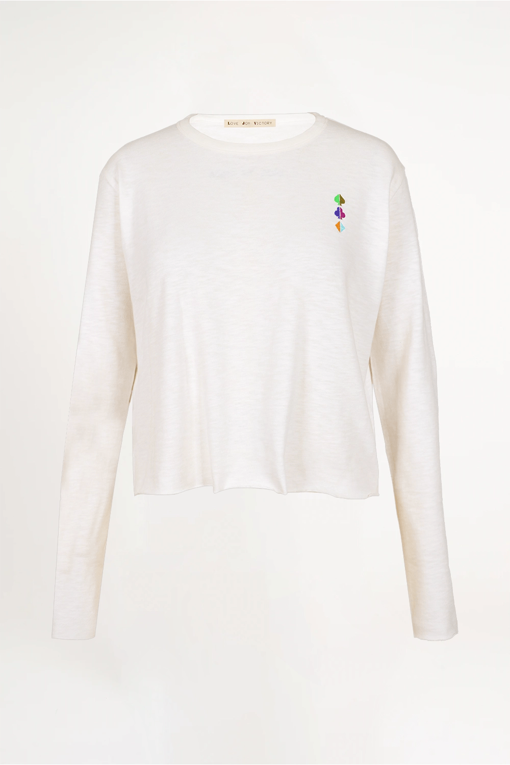 Longsleeve mit Bruststickerei Reka - Love Joy Victory