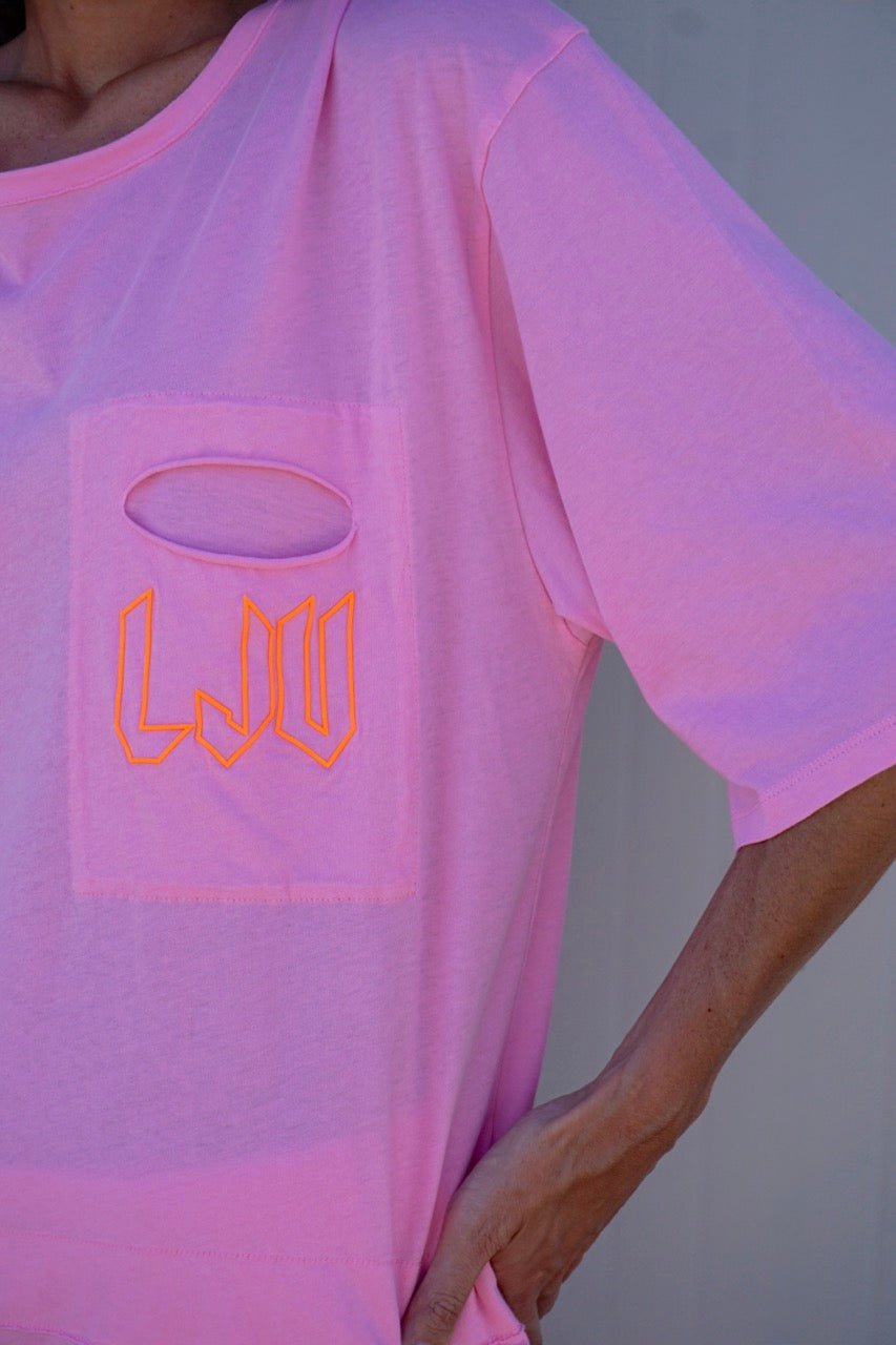 Oversize T-Shirt mit Logo-Print Klette - Love Joy Victory