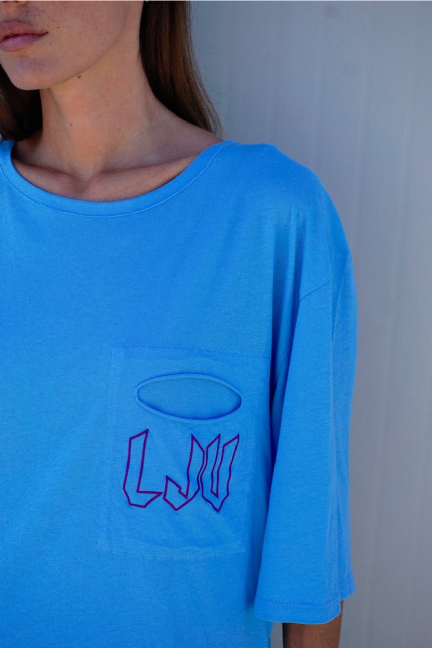 Oversize T-Shirt mit Logo-Print Klette - Love Joy Victory