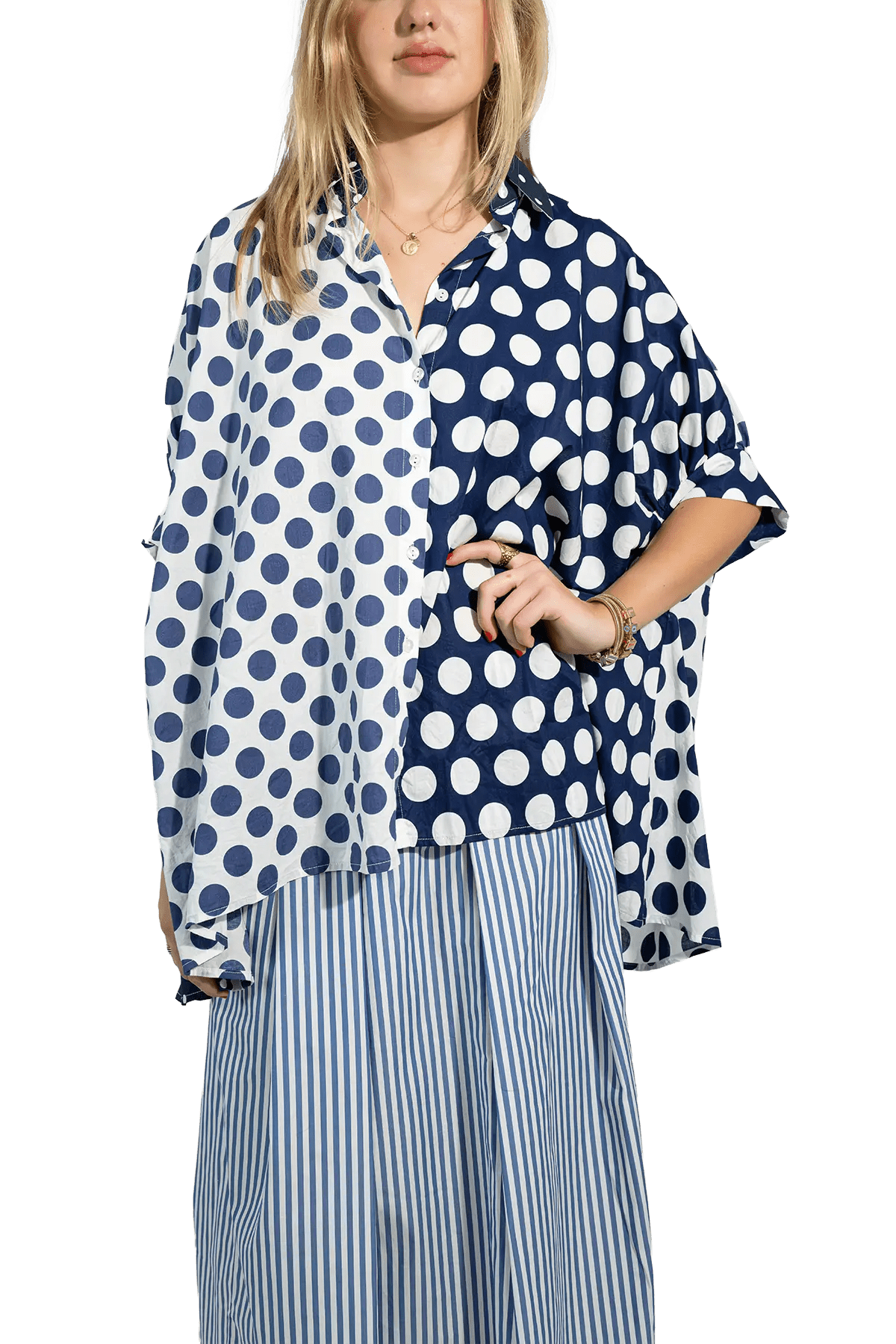 RE - BIRTH Bluse Dots - Love Joy Victory