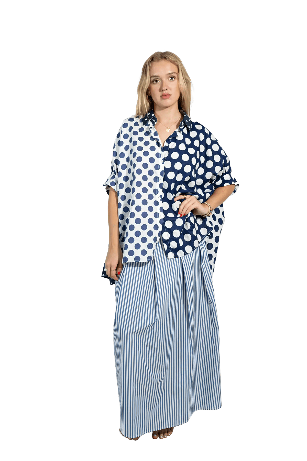 RE - BIRTH Bluse Dots - Love Joy Victory