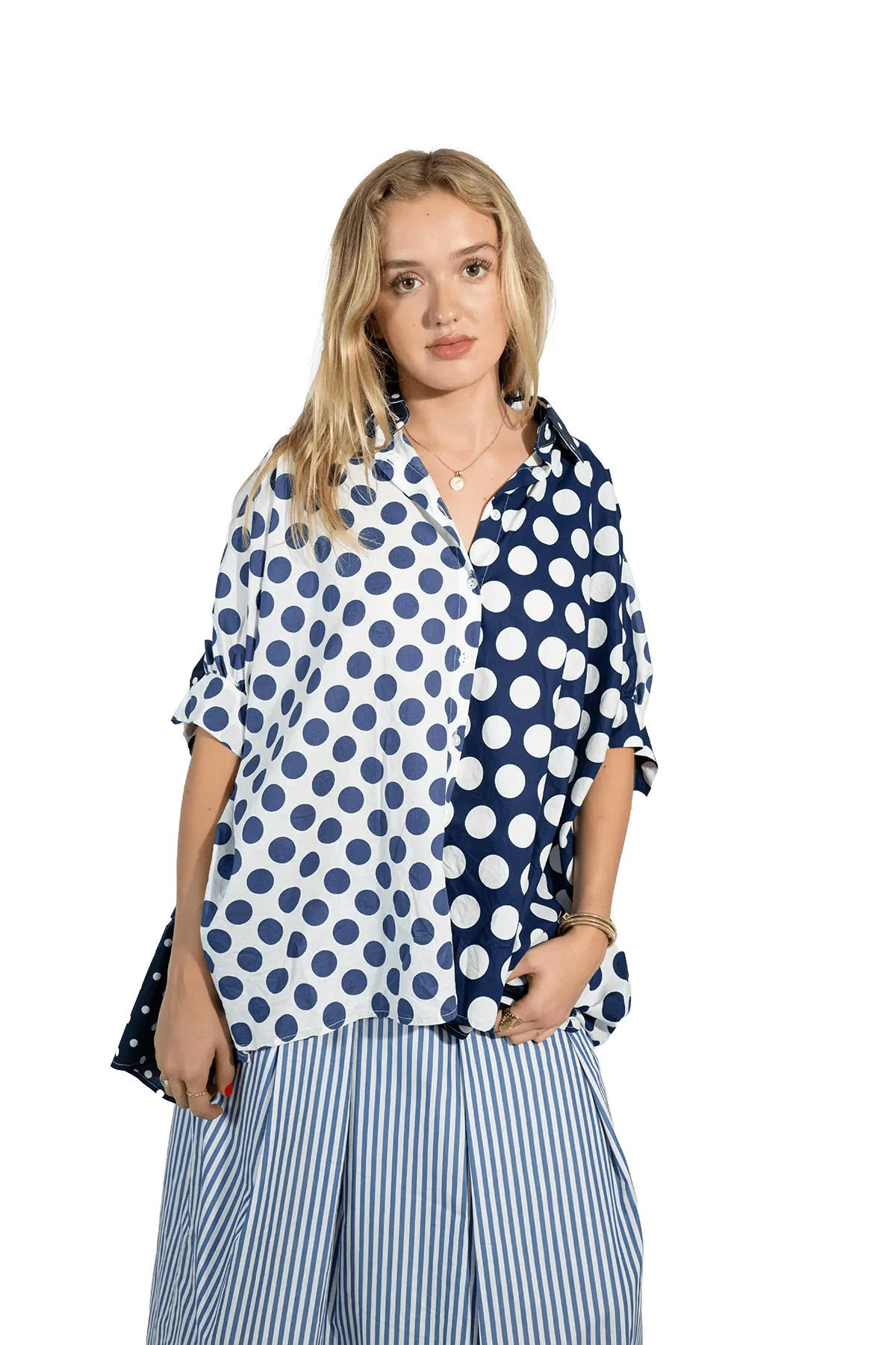 RE - BIRTH Bluse Dots - Love Joy Victory