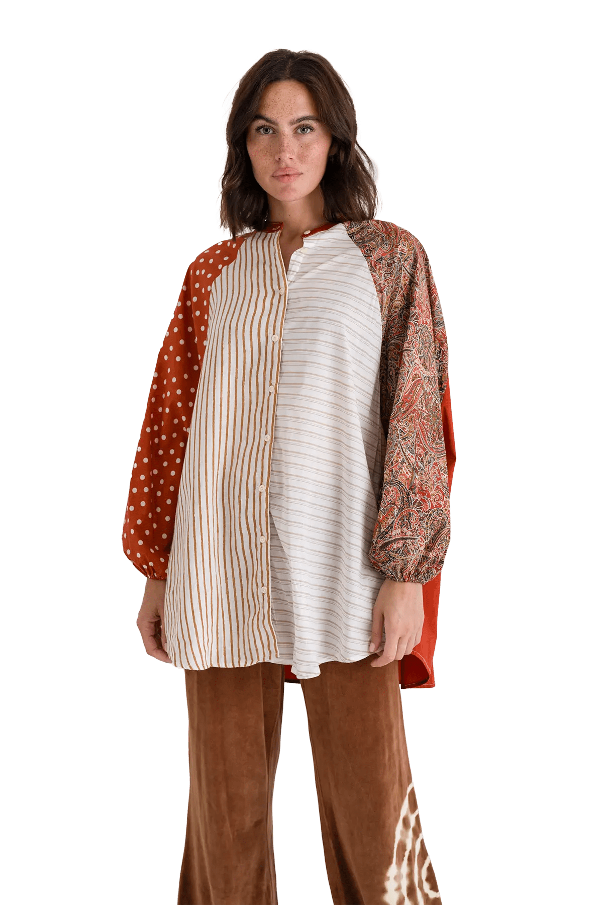 RE - BIRTH PATCHWORK BLUSE PEONIA - Love Joy Victory