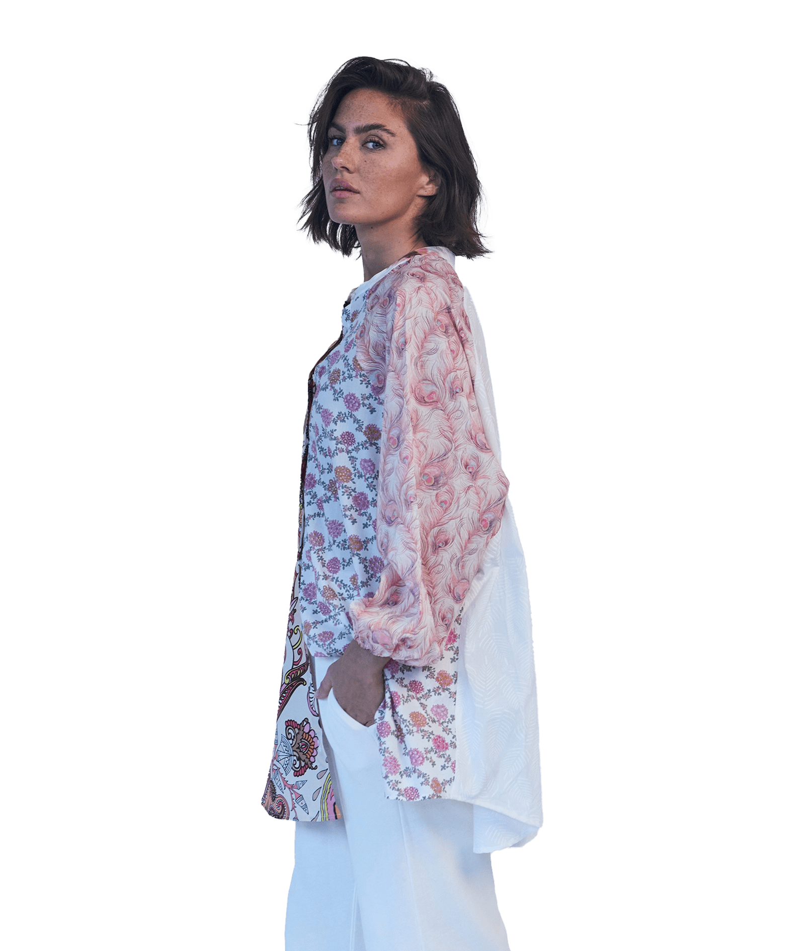 RE - BIRTH PATCHWORK BLUSE PEONIA - Love Joy Victory