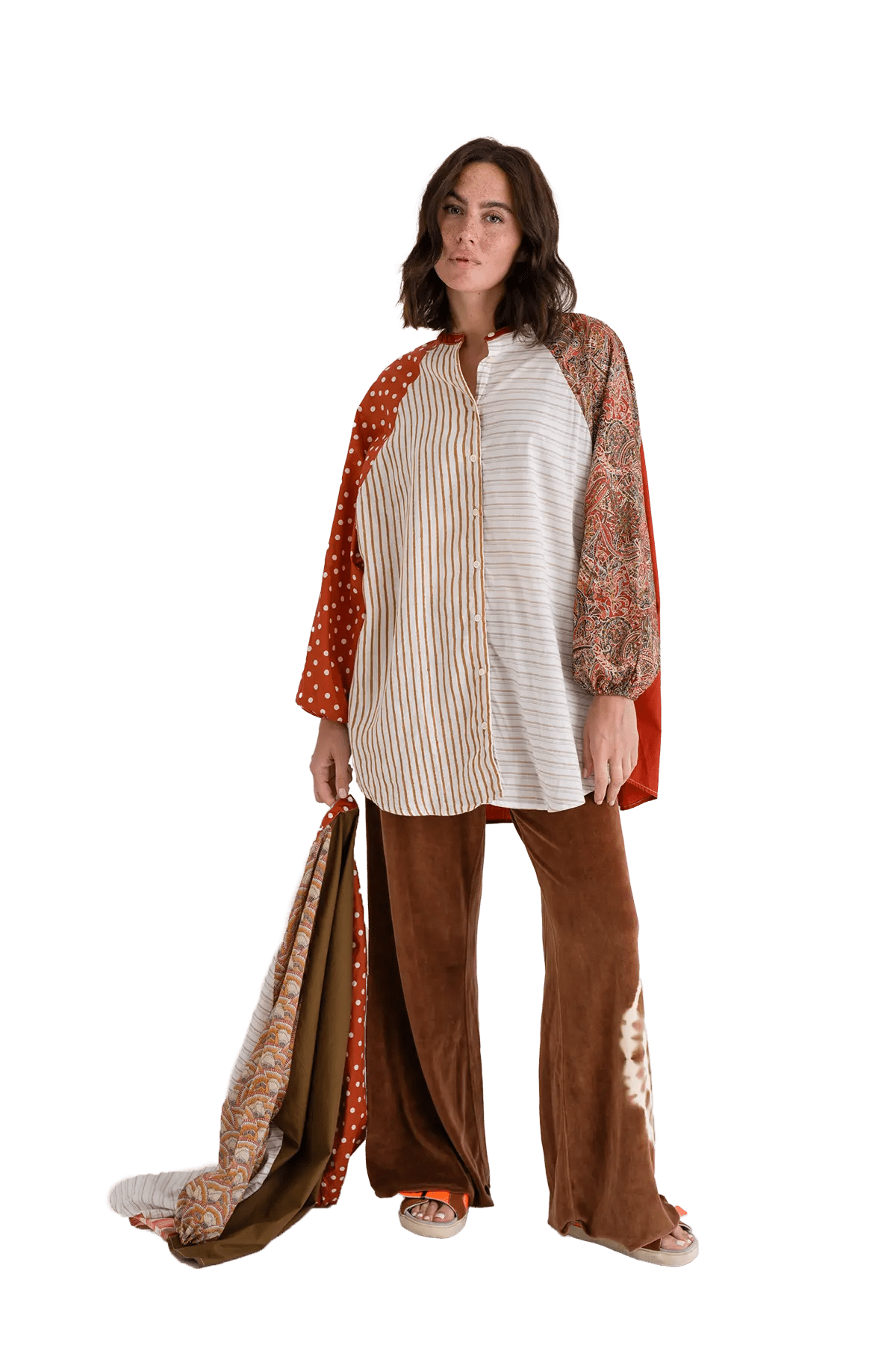 RE - BIRTH PATCHWORK BLUSE PEONIA - Love Joy Victory