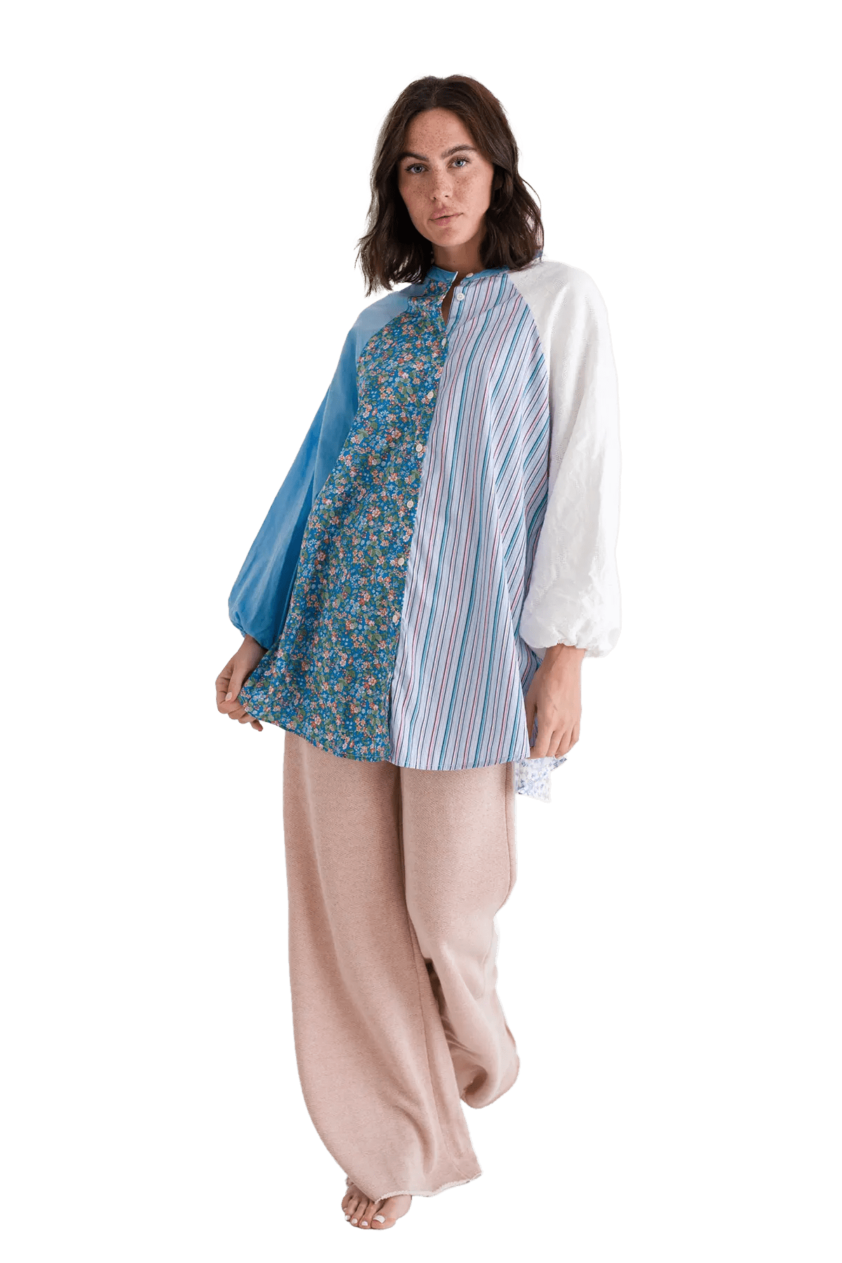 RE - BIRTH PATCHWORK BLUSE PEONIA - Love Joy Victory