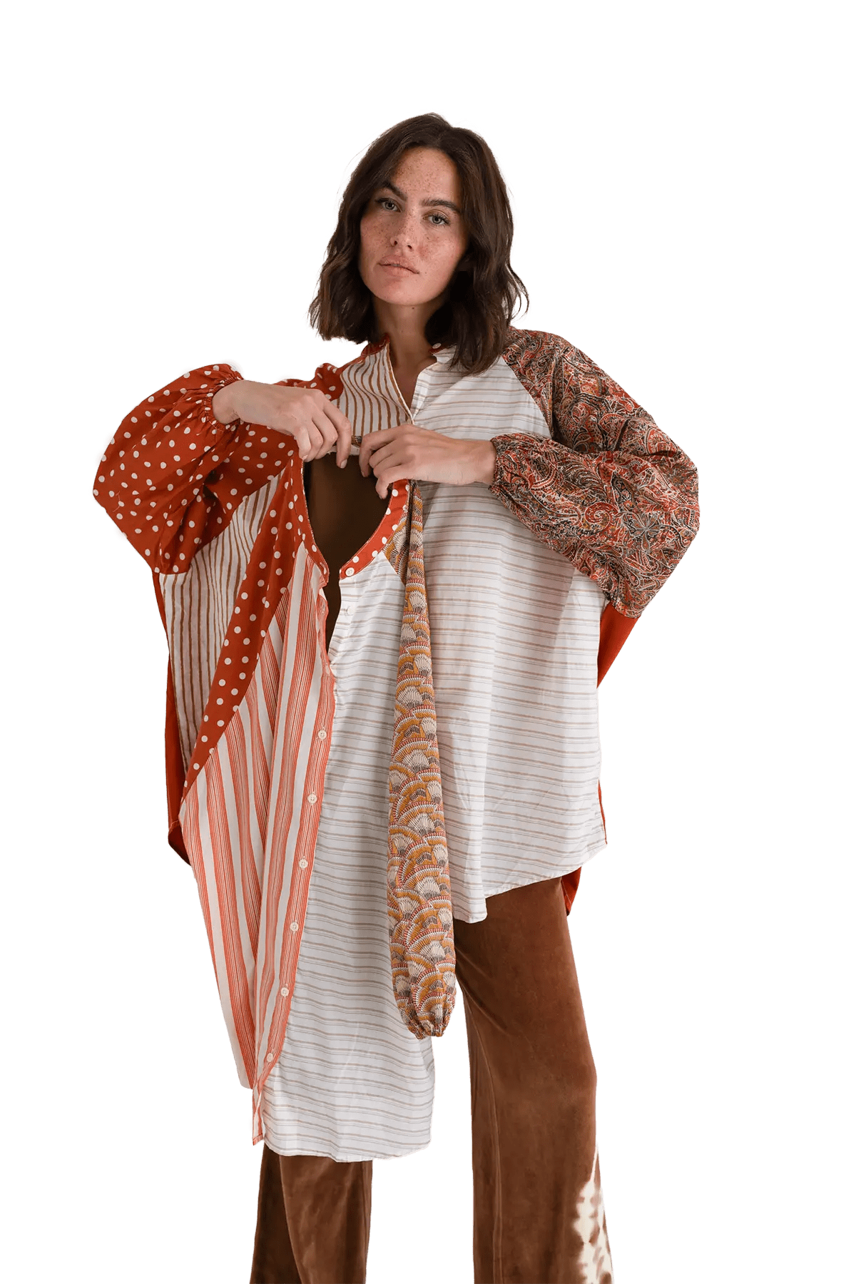 RE - BIRTH PATCHWORK BLUSE PEONIA - Love Joy Victory