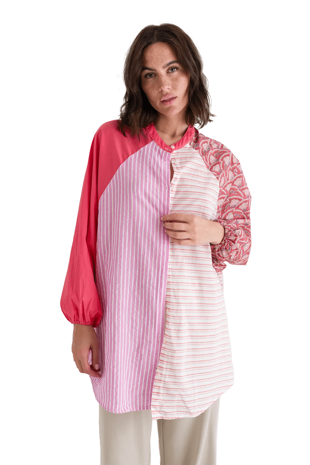 RE - BIRTH PATCHWORK BLUSE PEONIA - Love Joy Victory