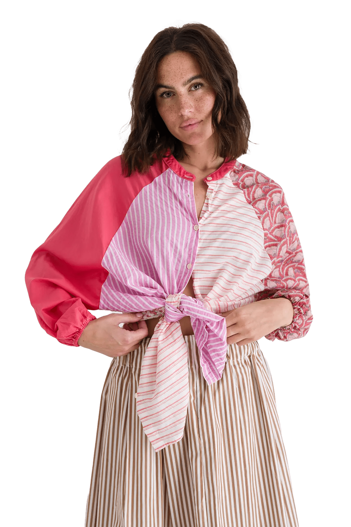 RE - BIRTH PATCHWORK BLUSE PEONIA - Love Joy Victory