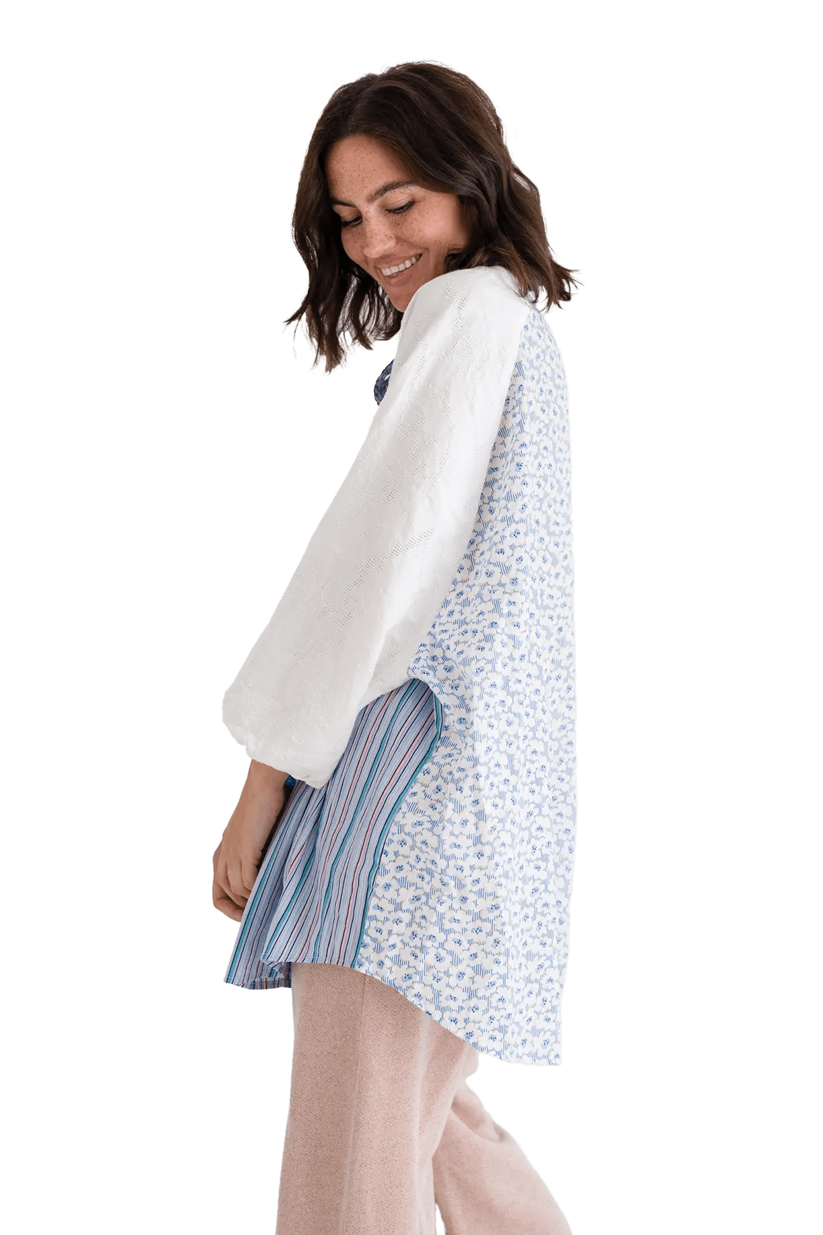 RE - BIRTH PATCHWORK BLUSE PEONIA - Love Joy Victory