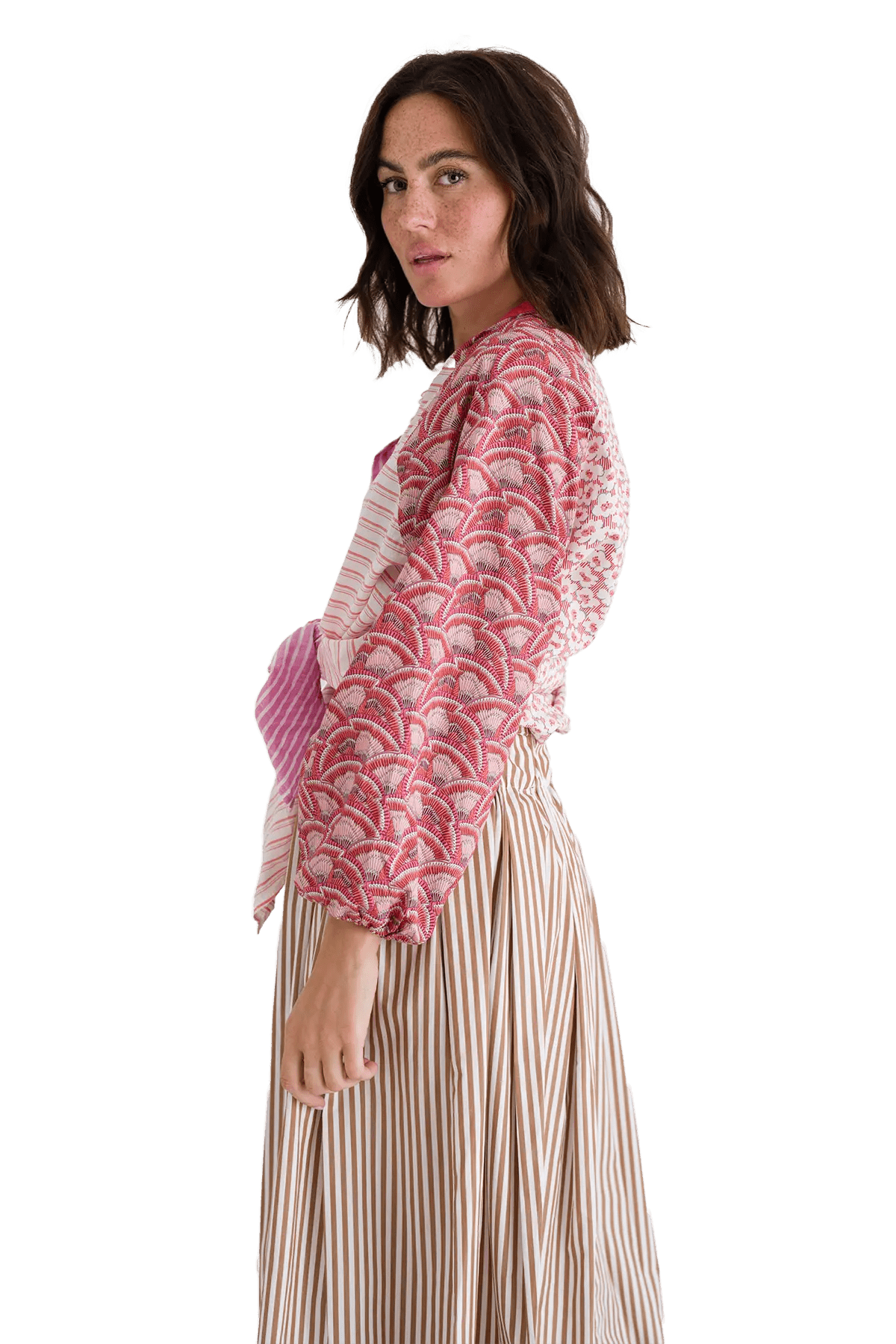 RE - BIRTH PATCHWORK BLUSE PEONIA - Love Joy Victory