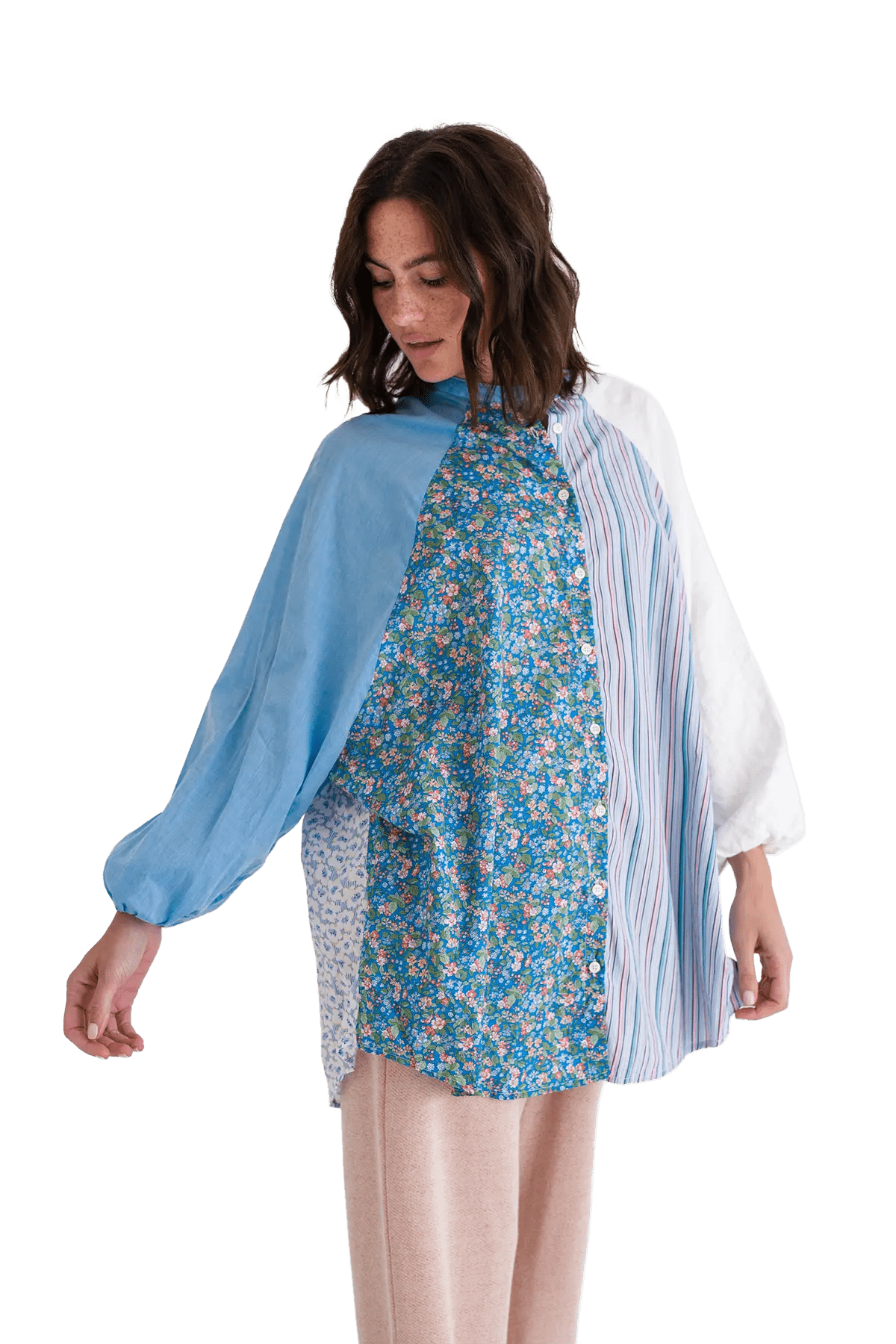 RE - BIRTH PATCHWORK BLUSE PEONIA - Love Joy Victory