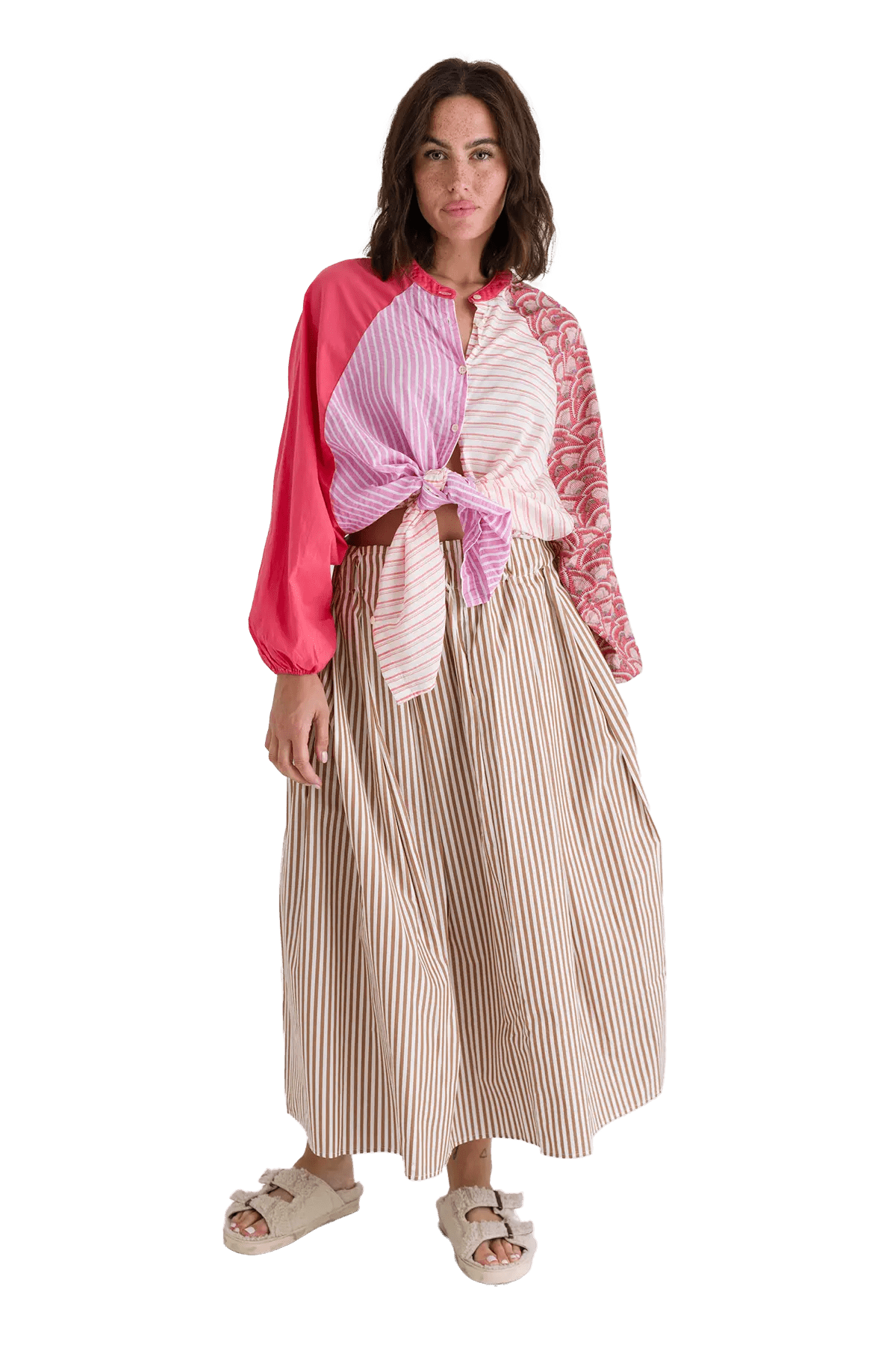 RE - BIRTH PATCHWORK BLUSE PEONIA - Love Joy Victory