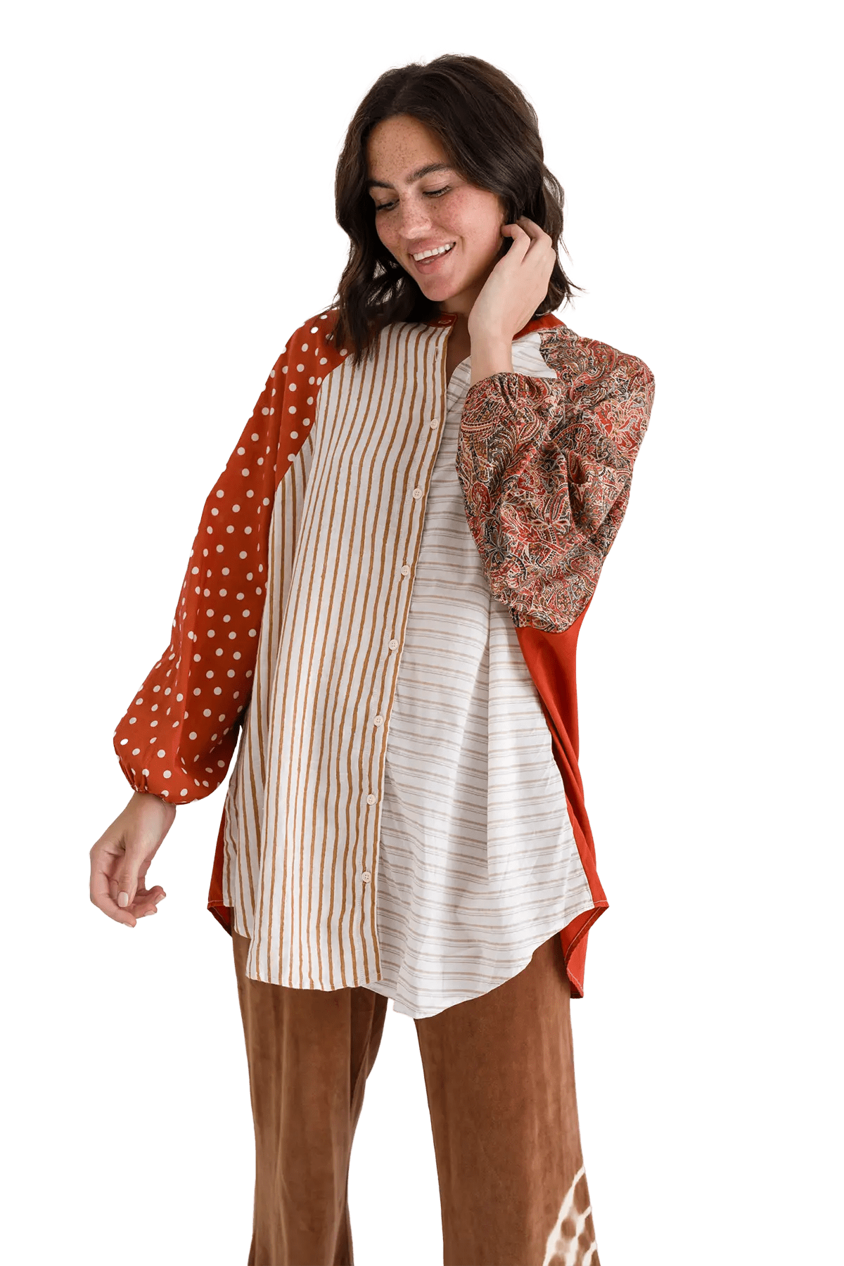 RE - BIRTH PATCHWORK BLUSE PEONIA - Love Joy Victory