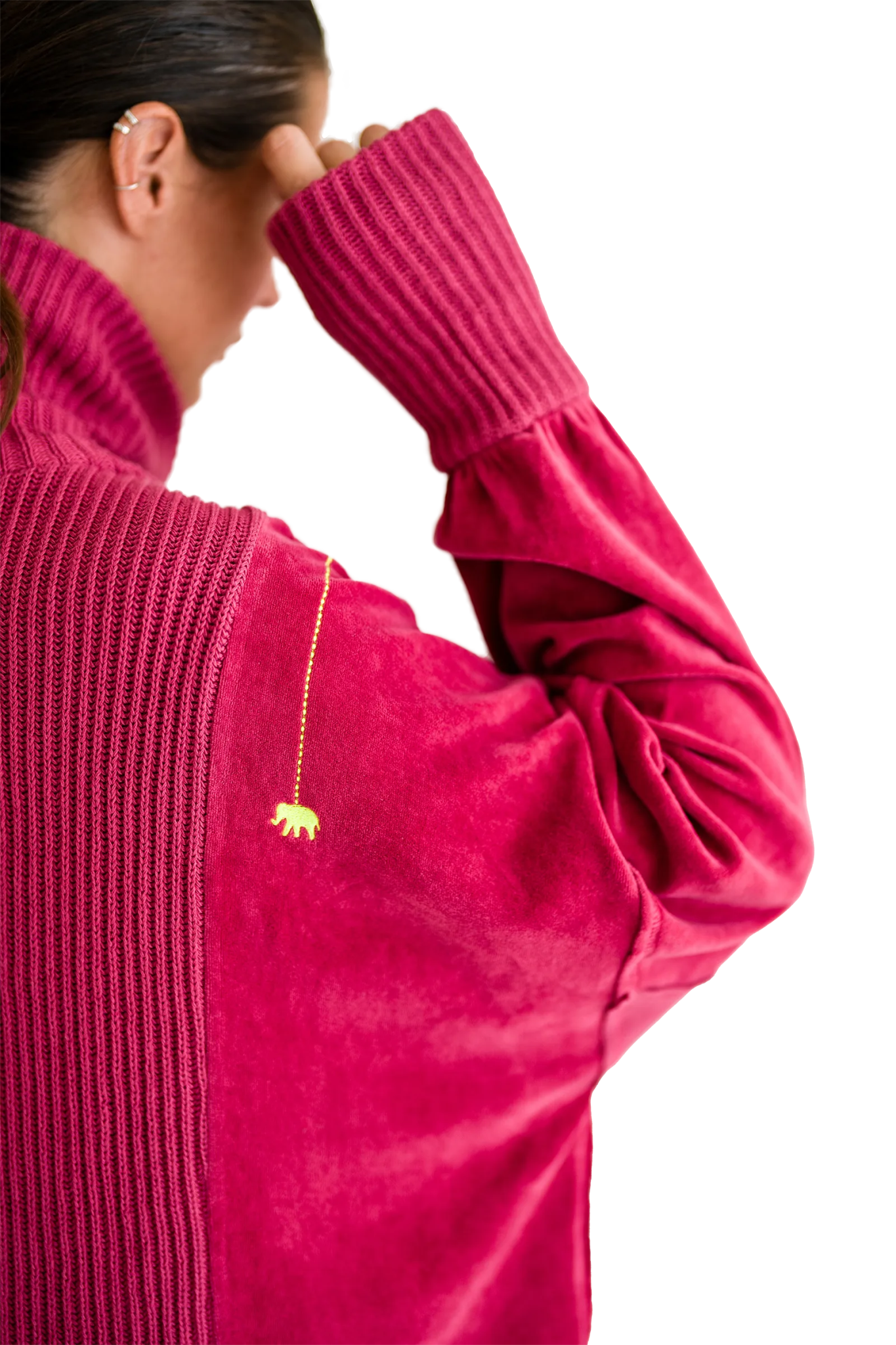 Rollkragenpullover aus Strick und Velvet Vega - Love Joy Victory