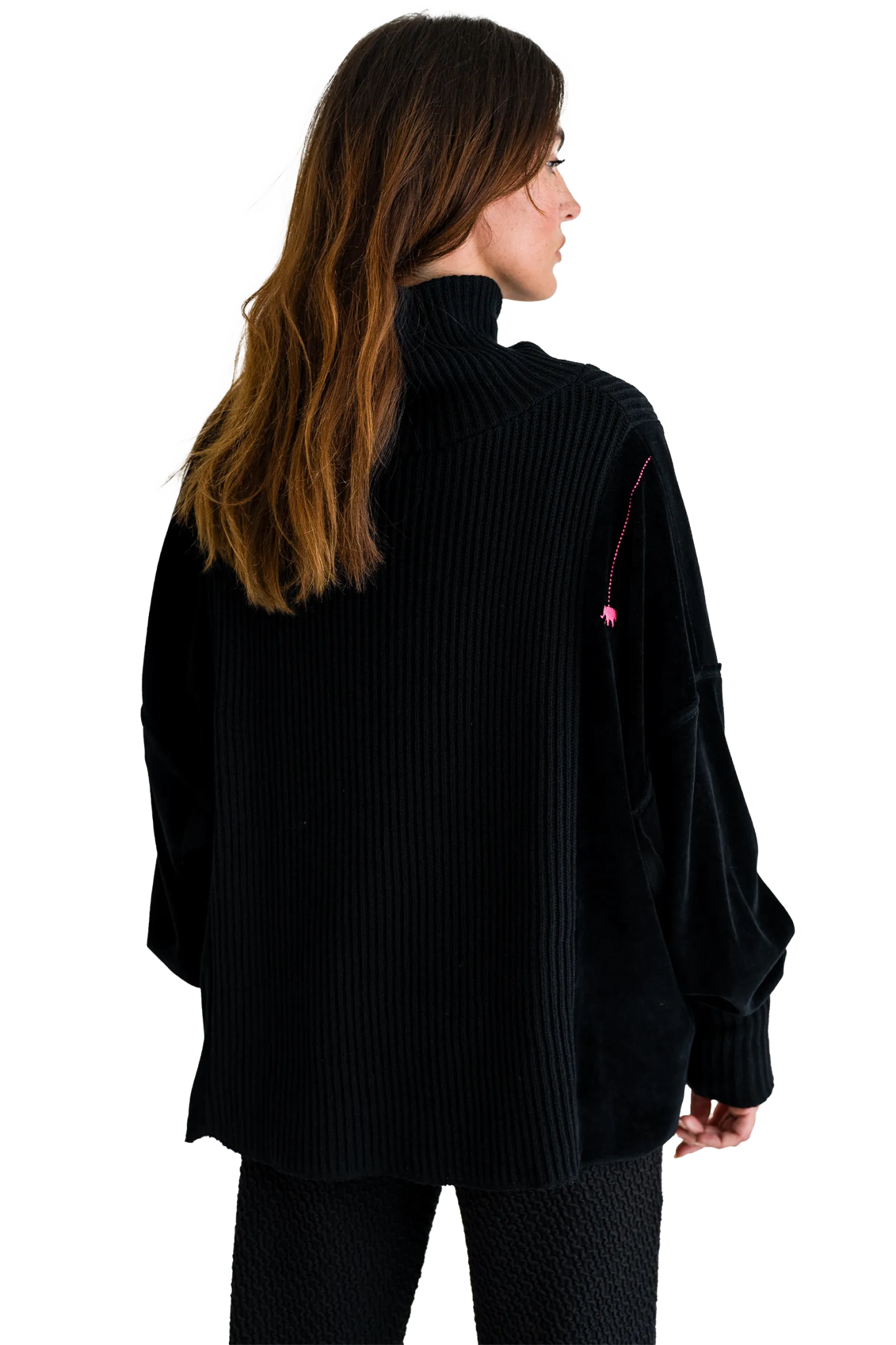 Rollkragenpullover aus Strick und Velvet Vega - Love Joy Victory