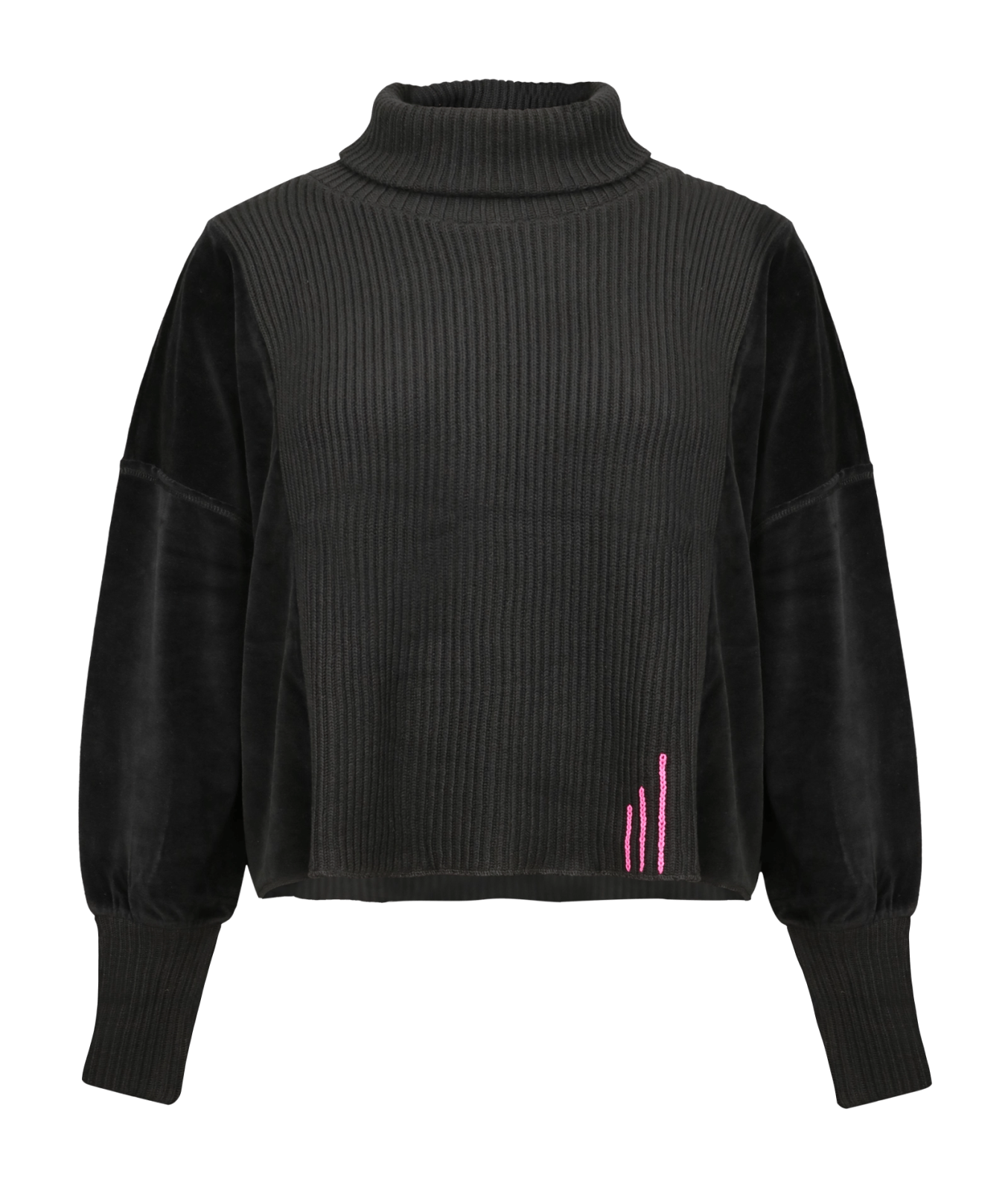 Rollkragenpullover aus Strick und Velvet Vega - Love Joy Victory