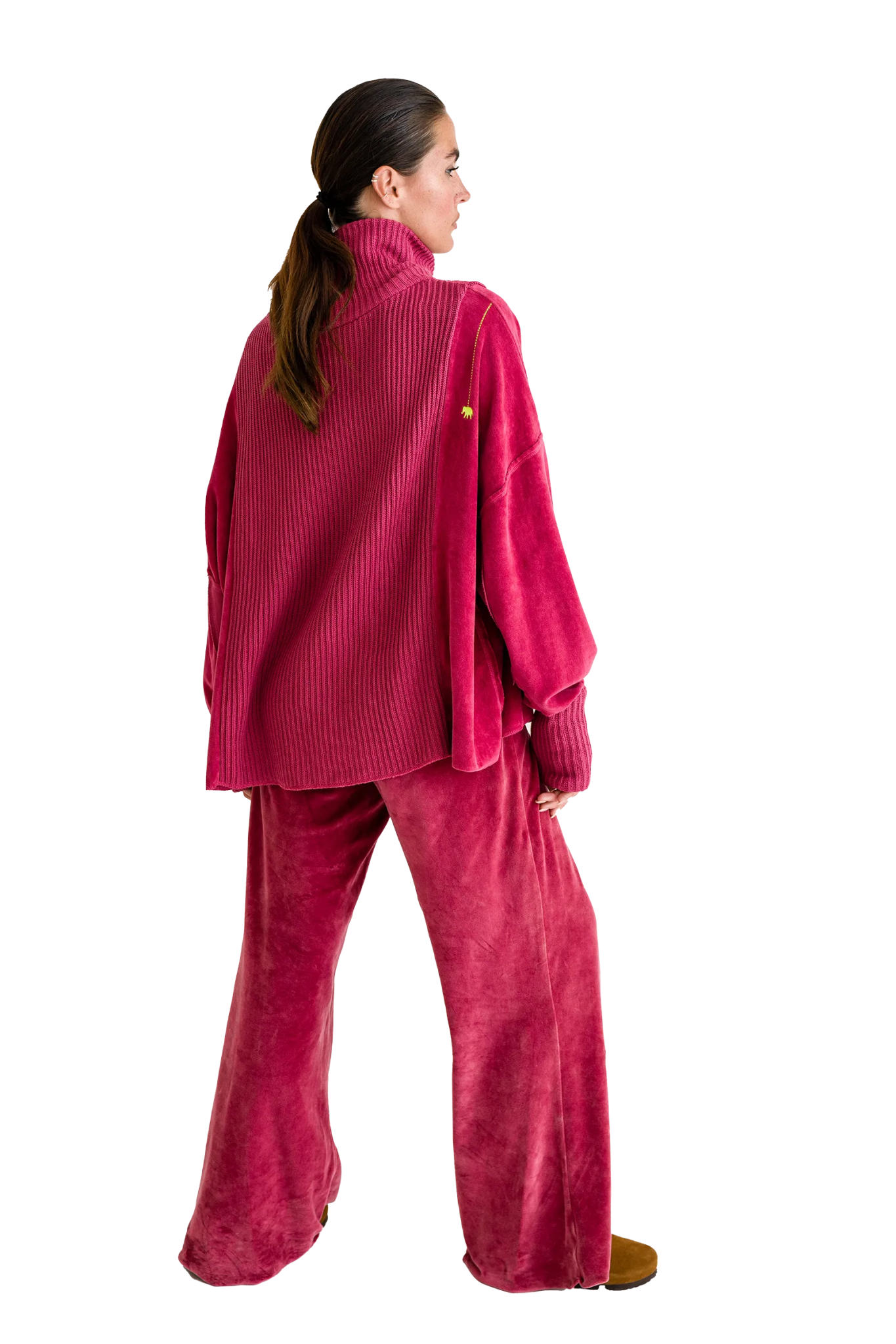 Rollkragenpullover aus Strick und Velvet Vega - Love Joy Victory