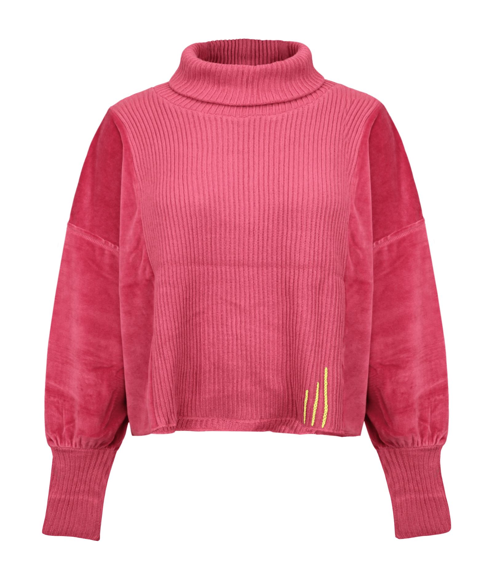 Rollkragenpullover aus Strick und Velvet Vega - Love Joy Victory