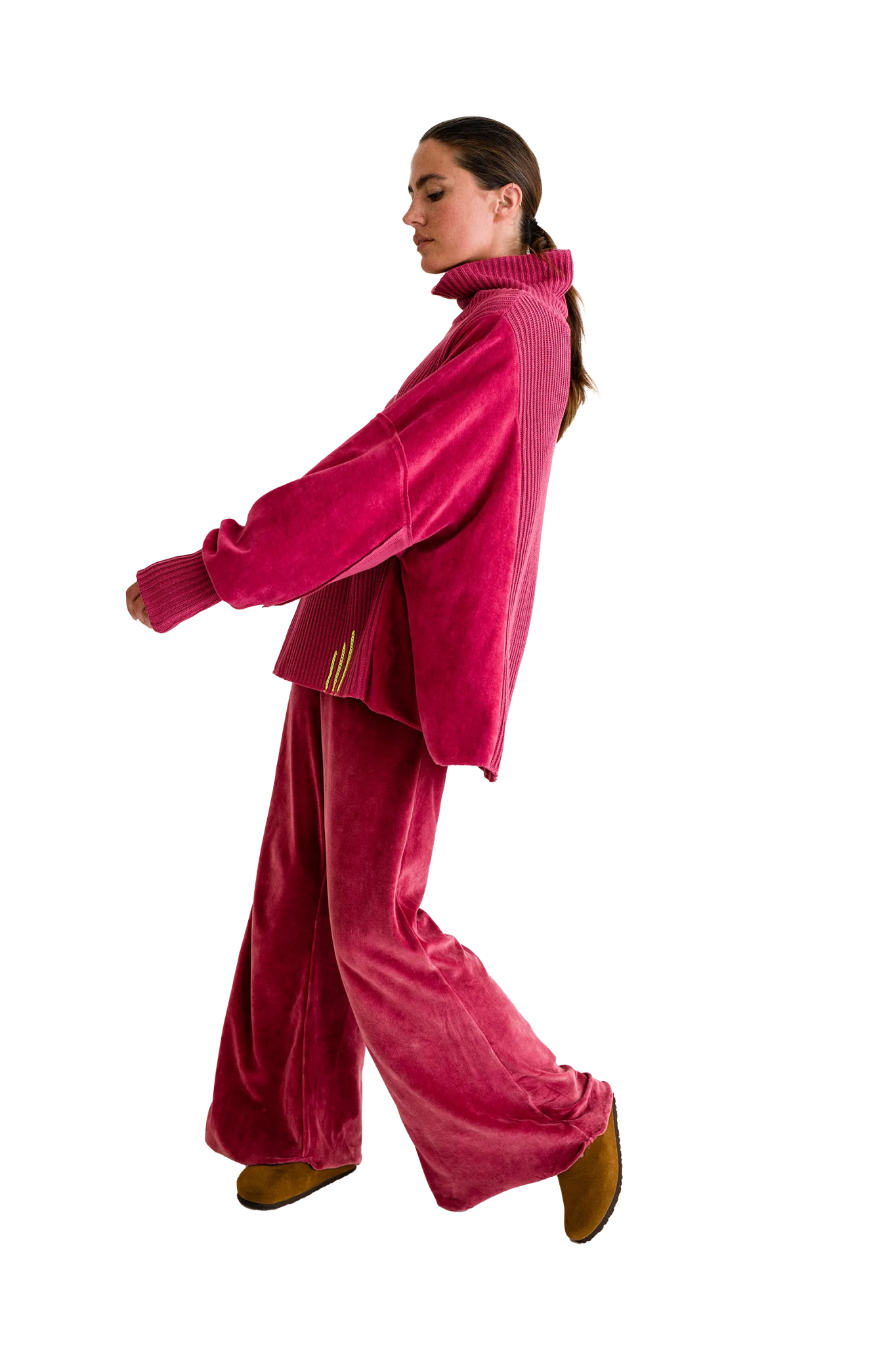 Rollkragenpullover aus Strick und Velvet Vega - Love Joy Victory