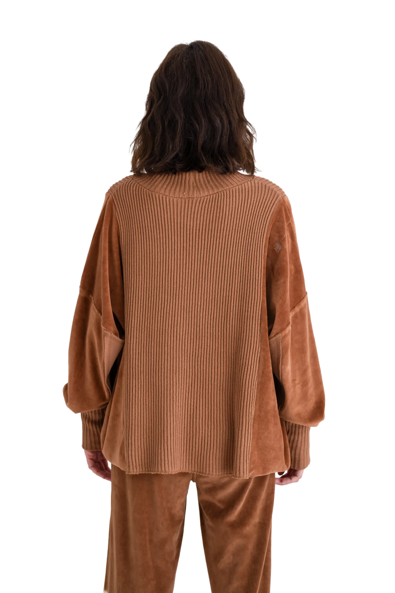 Rollkragenpullover mit Velvet und Strick Vega - Love Joy Victory