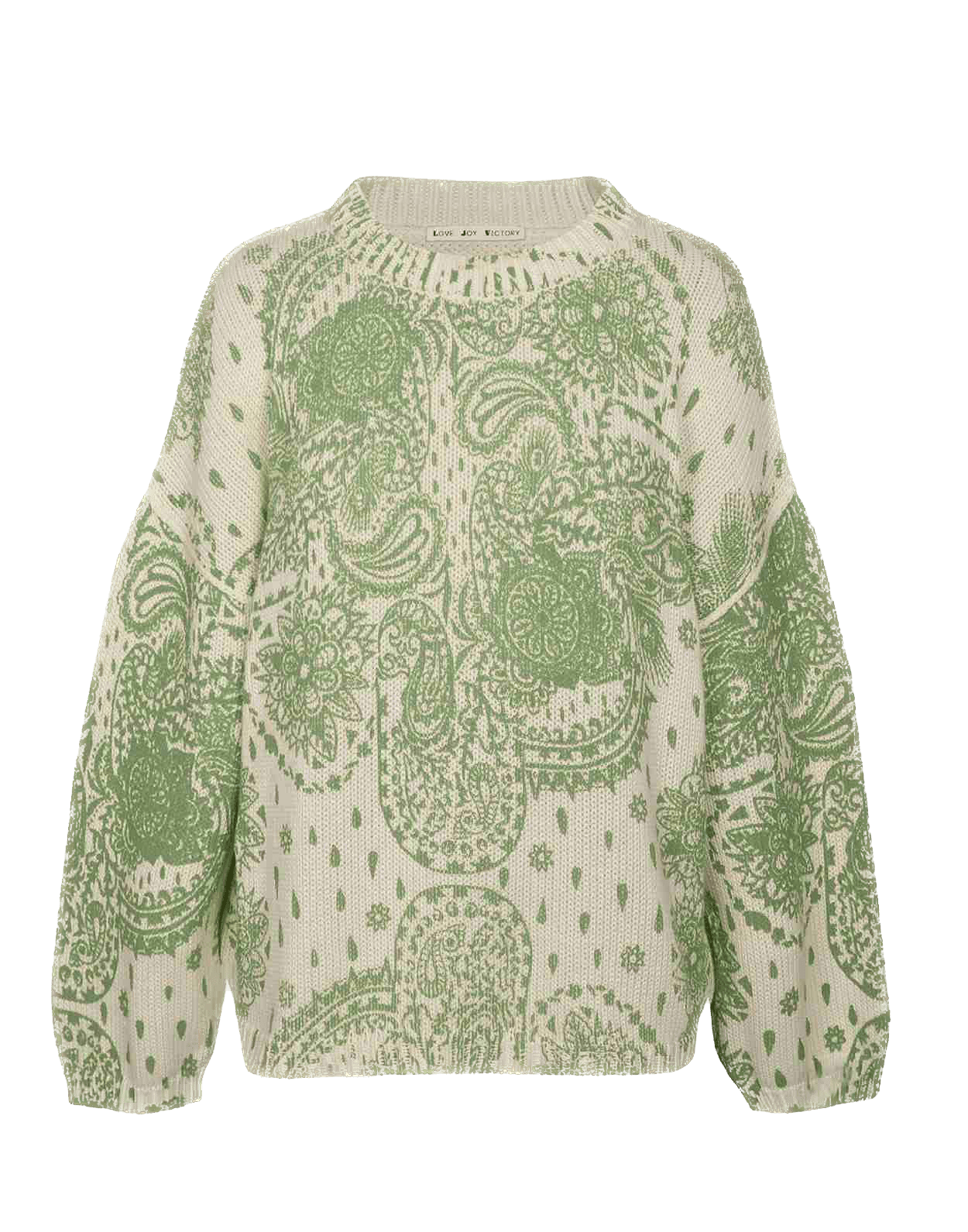 Strickpullover mit Allover - Print - Love Joy Victory