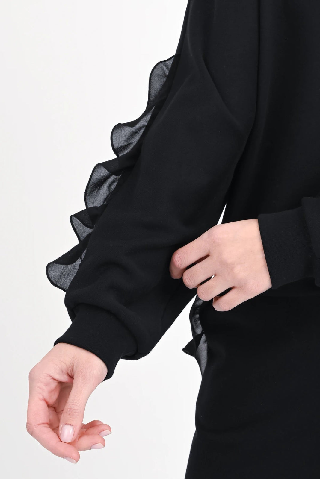 Sweathoodie mit Volant Paty - Love Joy Victory