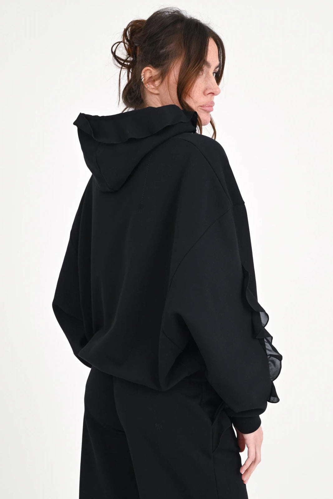 Sweathoodie mit Volant Paty - Love Joy Victory