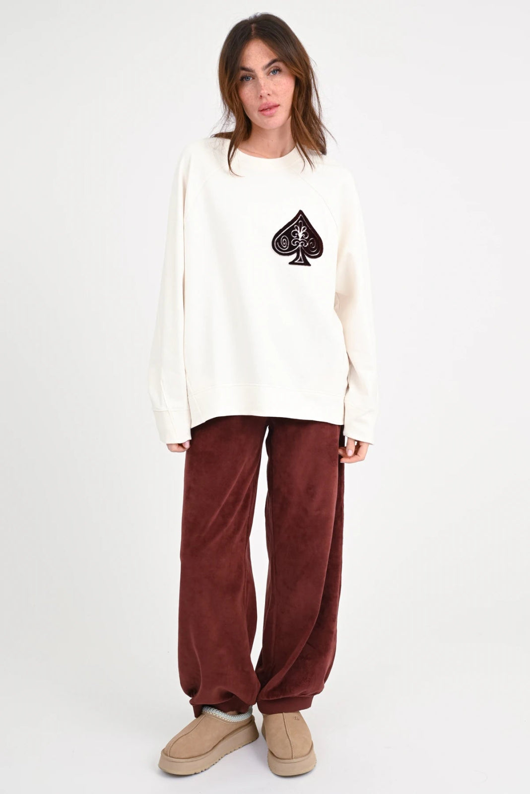 Sweatshirt Flockprint Felis - Love Joy Victory