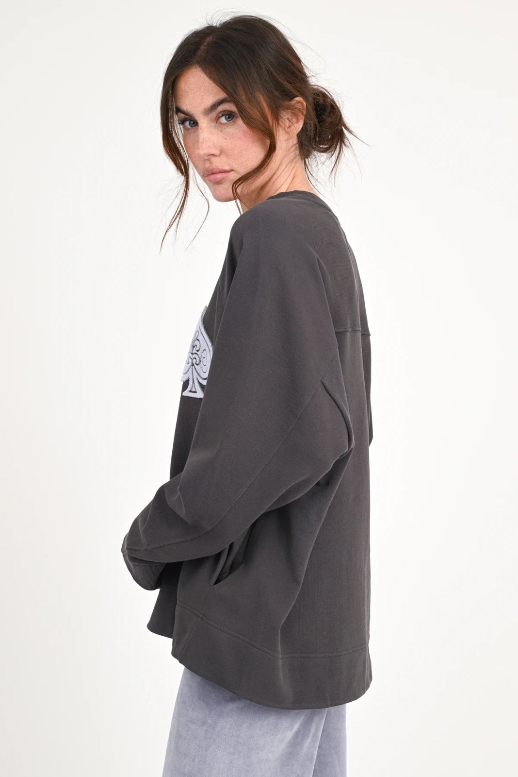 Sweatshirt Flockprint Felis - Love Joy Victory